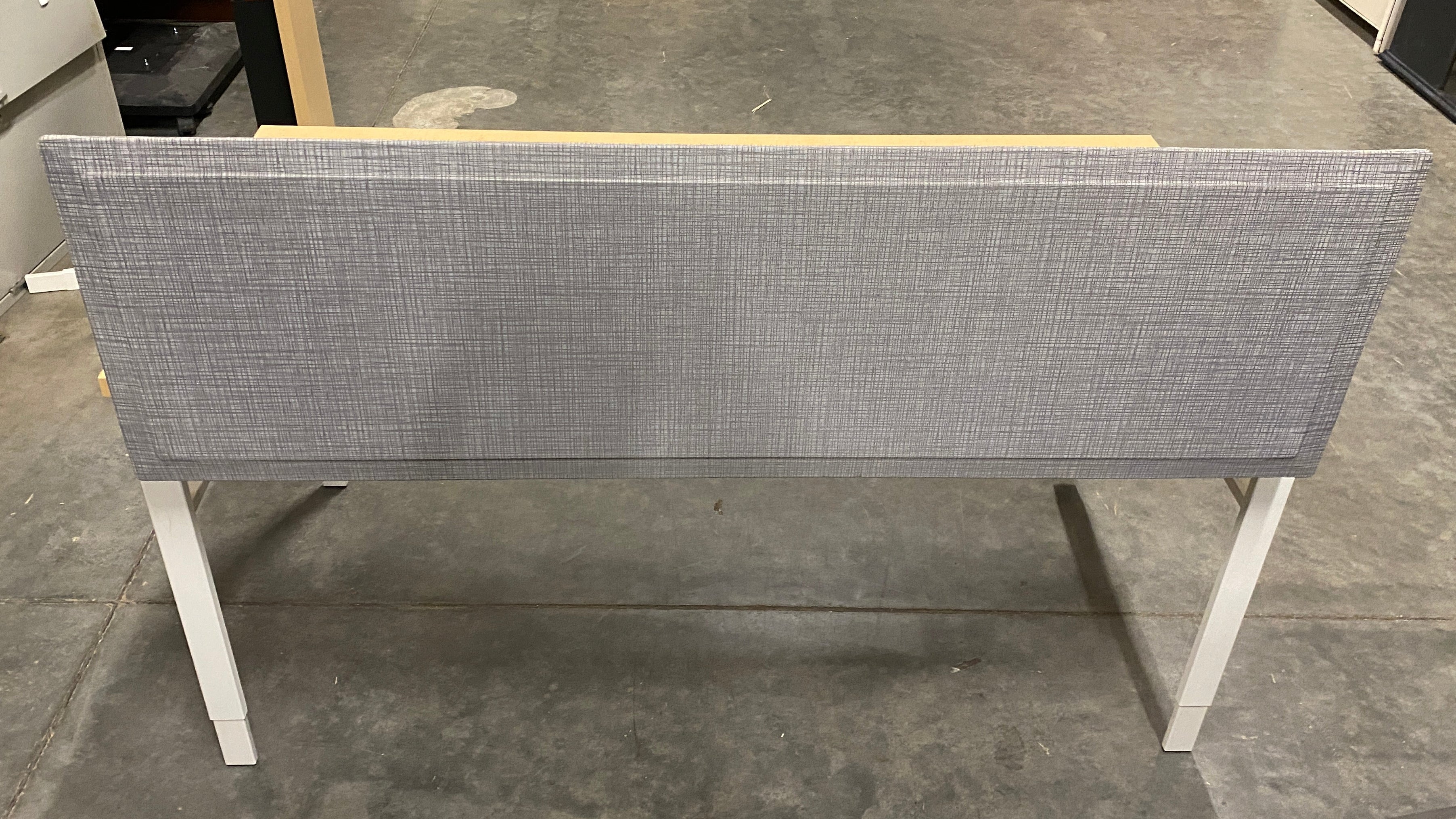 Wooden Rectangular Laminate Top Table w/ Bulletin Board Back