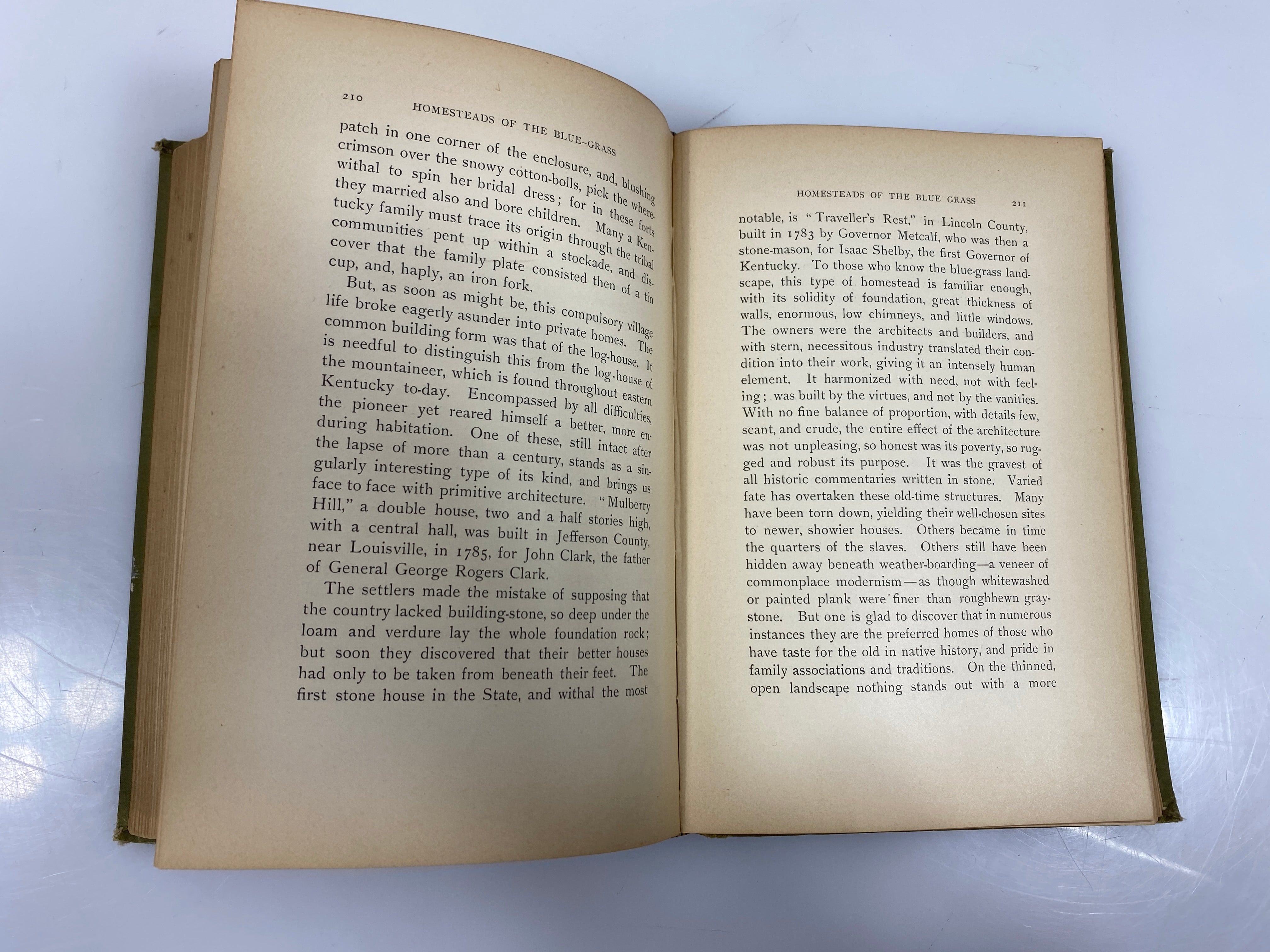 The Blue-Grass Region of Kentucky by Allen Ex-Library 1892 HC