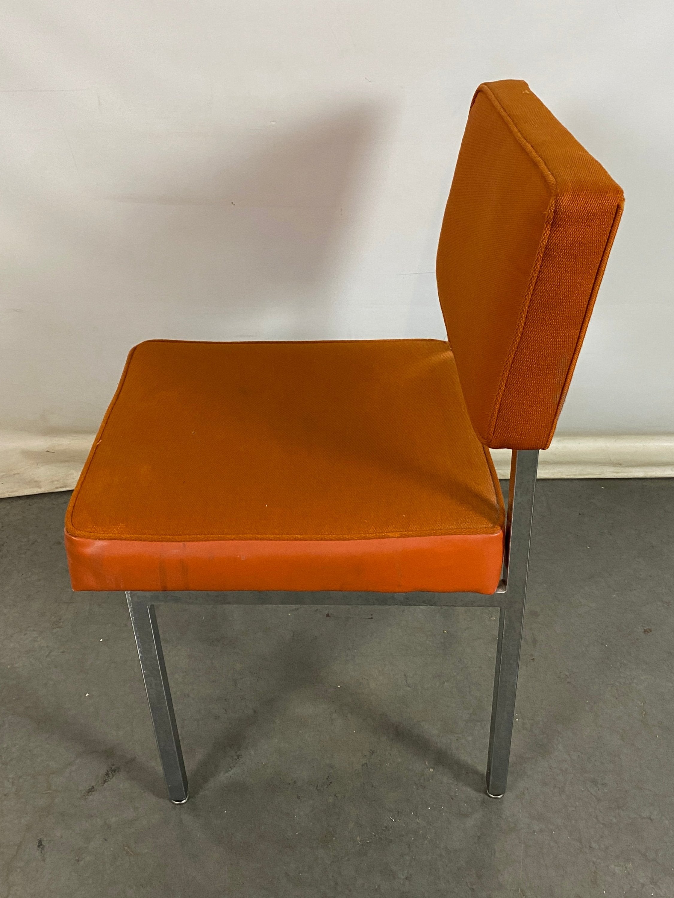 Steelcase Metal Frame Orange Chair