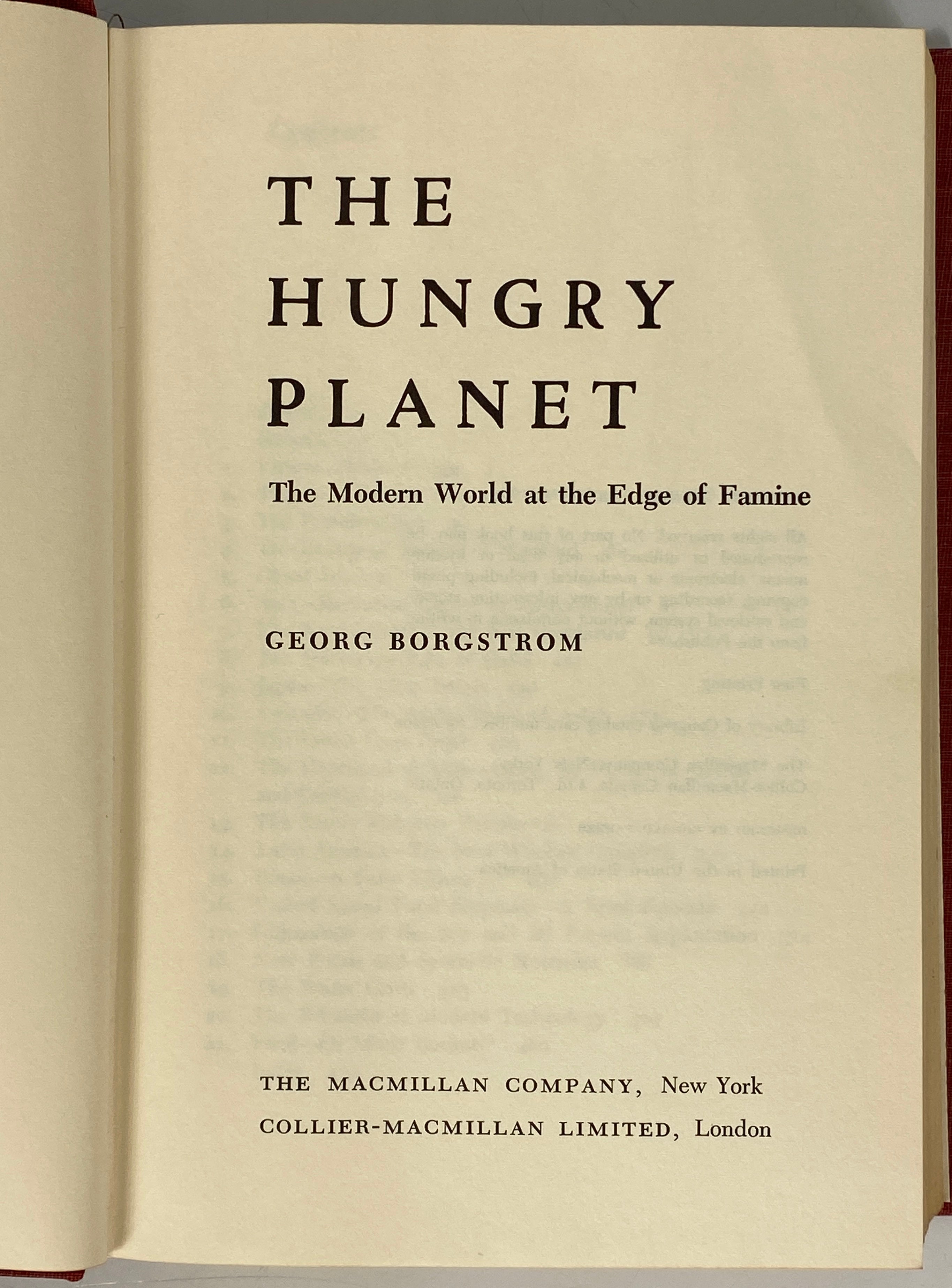 3 G. Borgstrom: Too Many/The Hungry Planet/Focal Points Inscribed 1st Print HCDJ