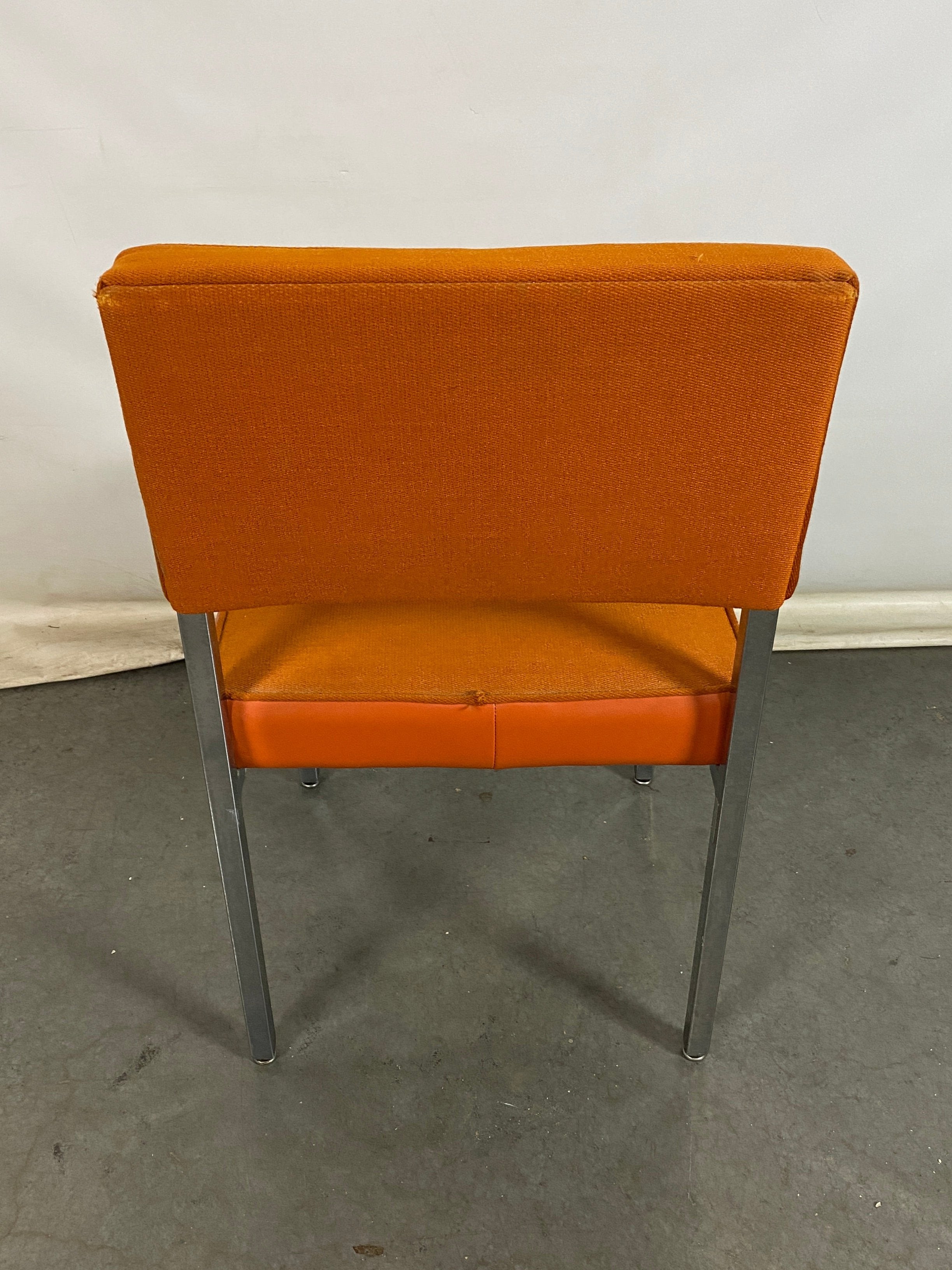 Steelcase Metal Frame Orange Chair