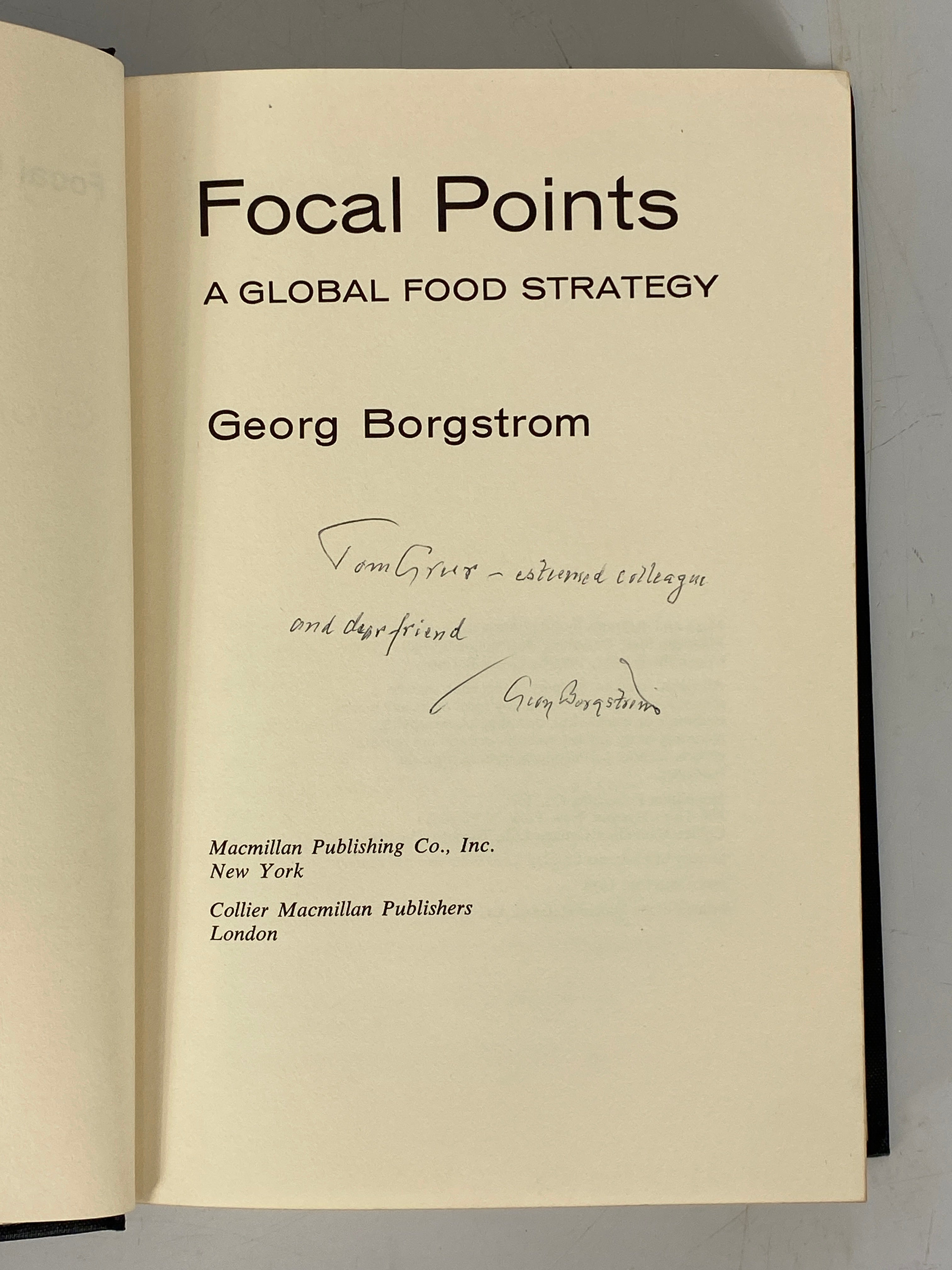 3 G. Borgstrom: Too Many/The Hungry Planet/Focal Points Inscribed 1st Print HCDJ