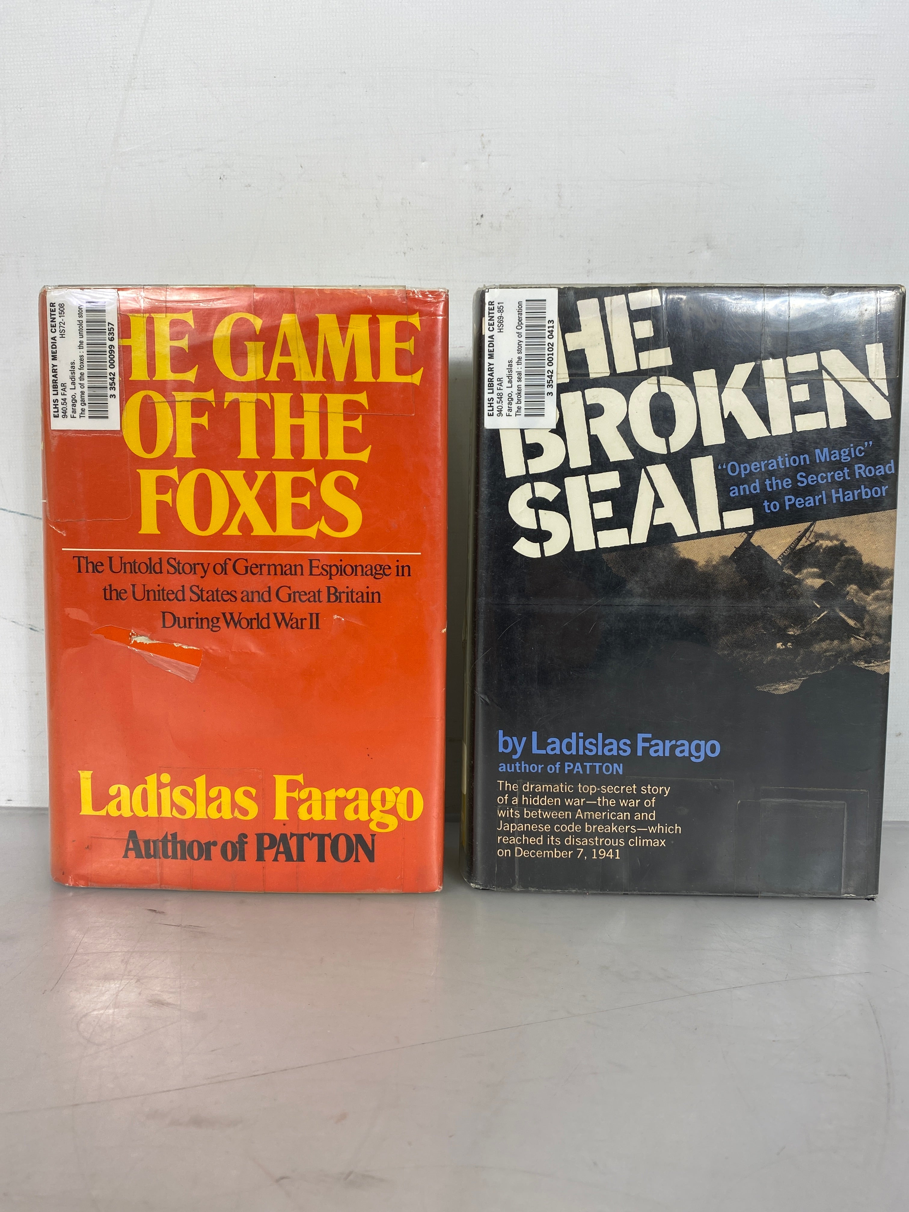 Lot of 2 The Game of the Foxes 1971 / The Broken Seal 1967 Ladislas Farago HC DJ