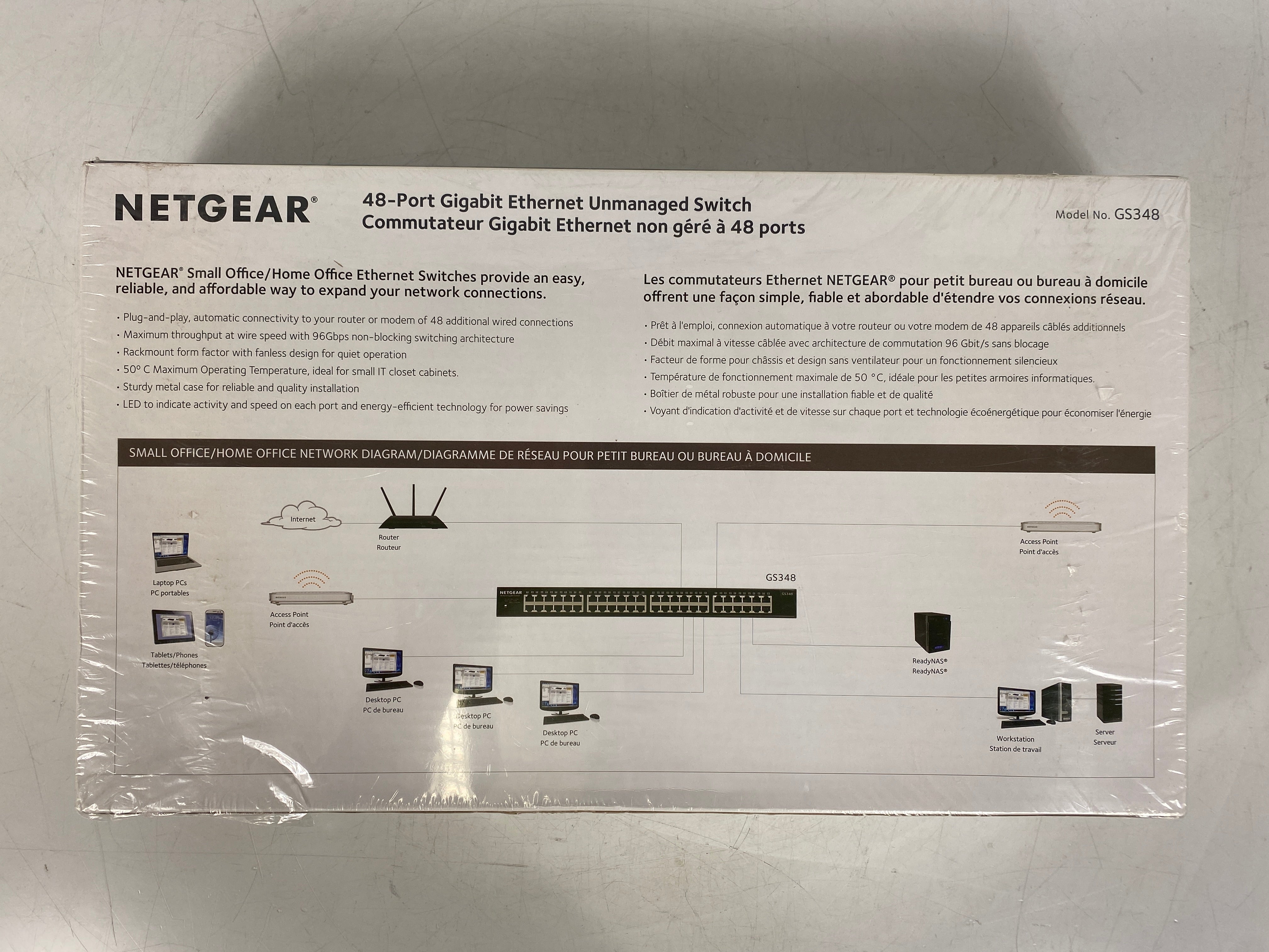 Netgear GS348 48-Port Gigabit Ethernet Unmanaged Essentials Switch *New*