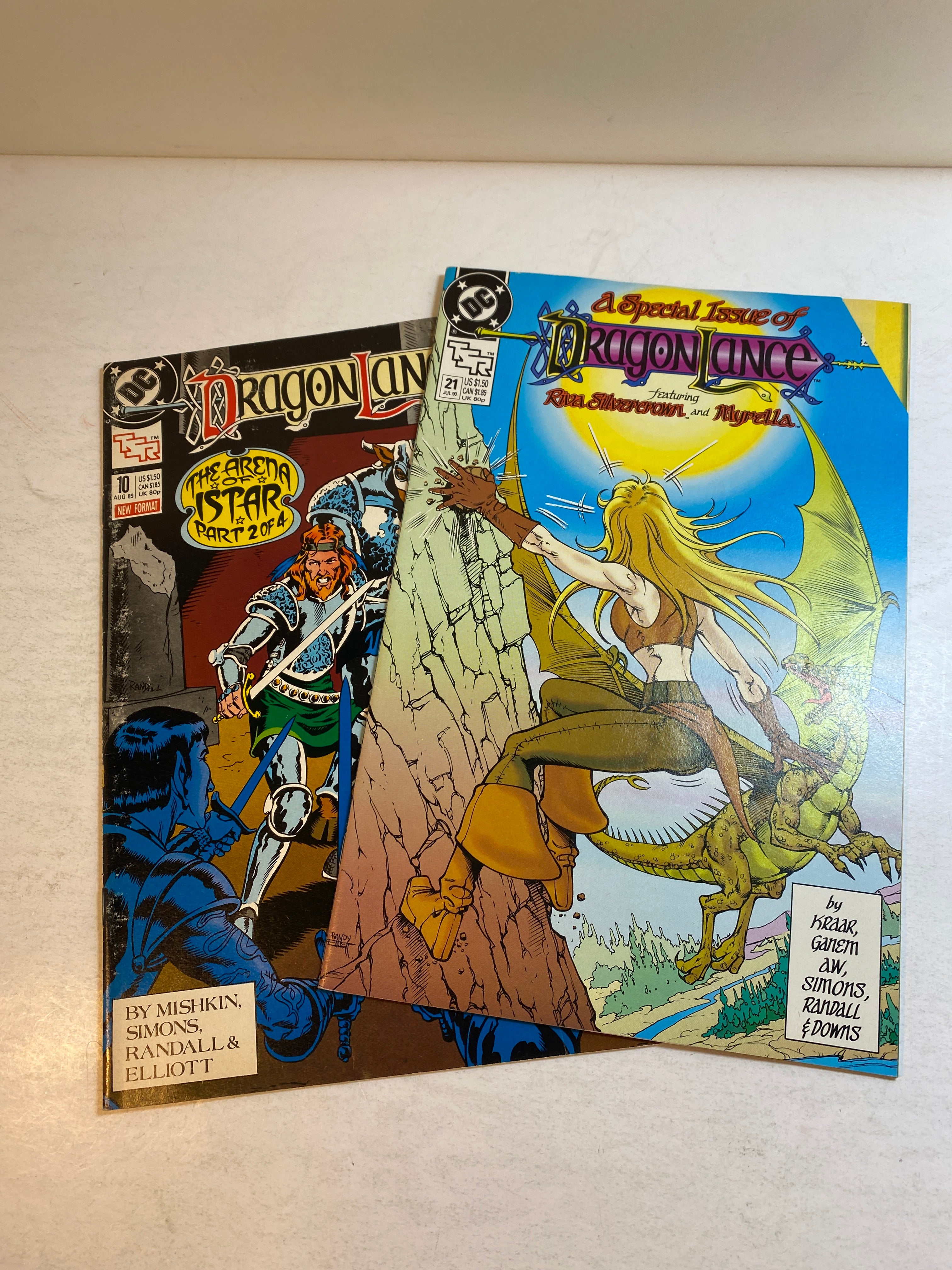 Lot of 2 Dragon Lance TSR D&D DC Comics 1989-1990