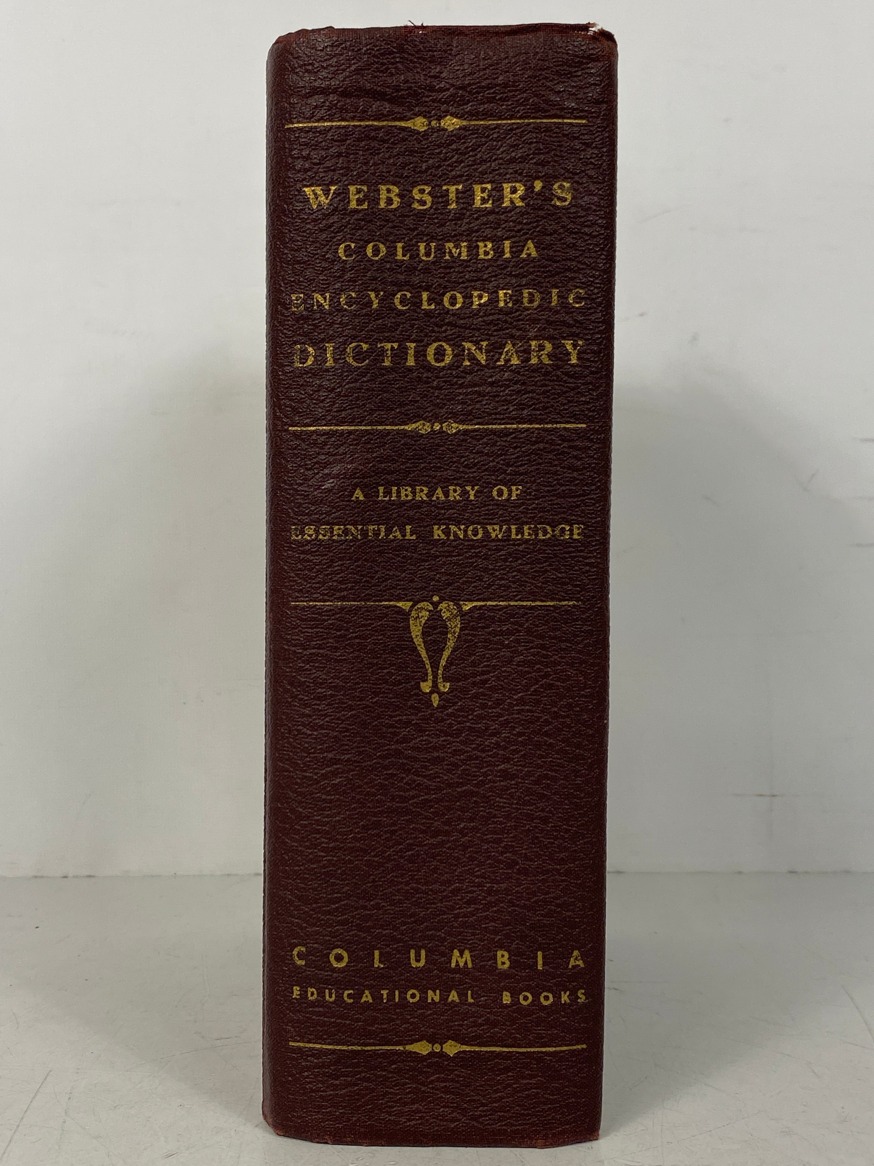 Webster's Columbia Encyclopedic Dictionary 1940 Vintage HC