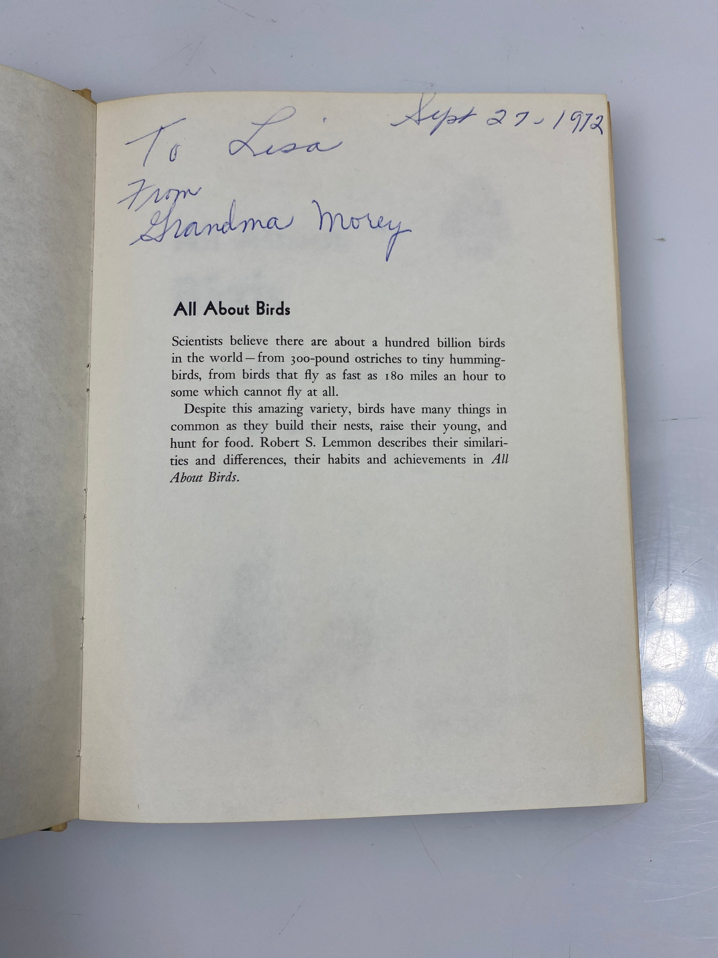All About Birds Robert S. Lemmon Random House 6th Print 1955 HC
