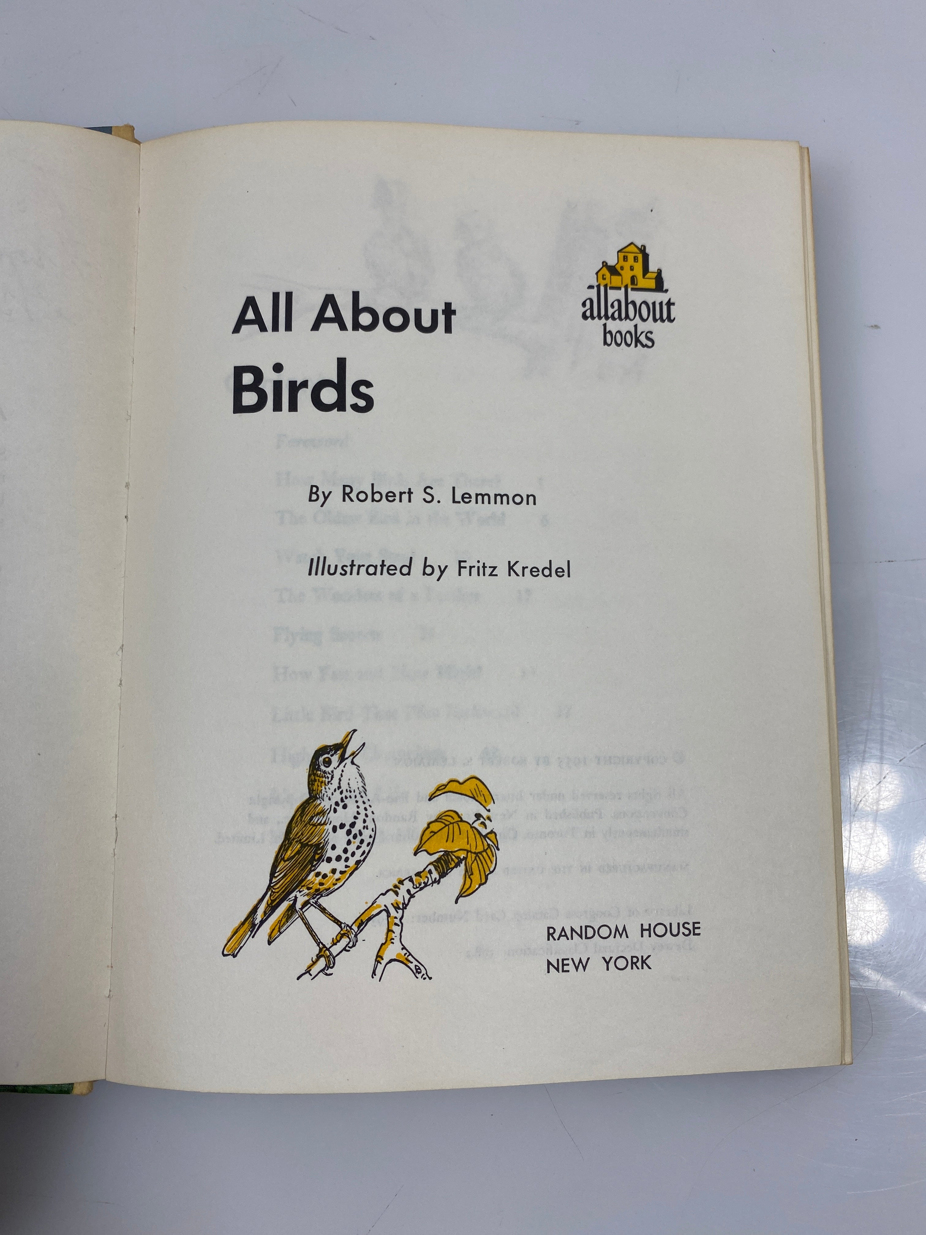 All About Birds Robert S. Lemmon Random House 6th Print 1955 HC