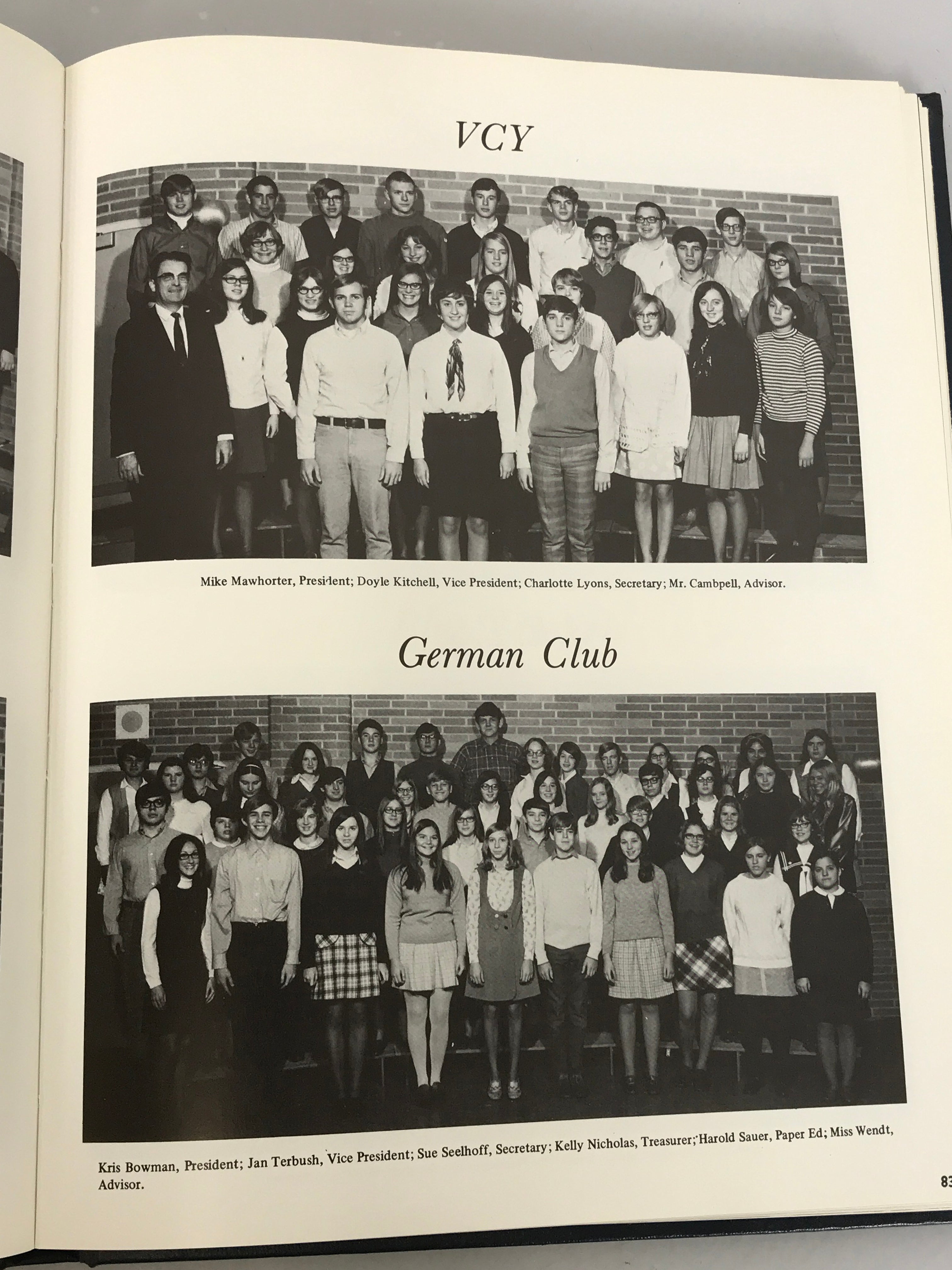 1970 Owosso High School Yearbook Owosso Michigan HC