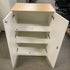White Wooden Laminate Top Cabinet w/ Shelves
