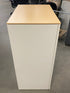 White Wooden Laminate Top Cabinet w/ Shelves