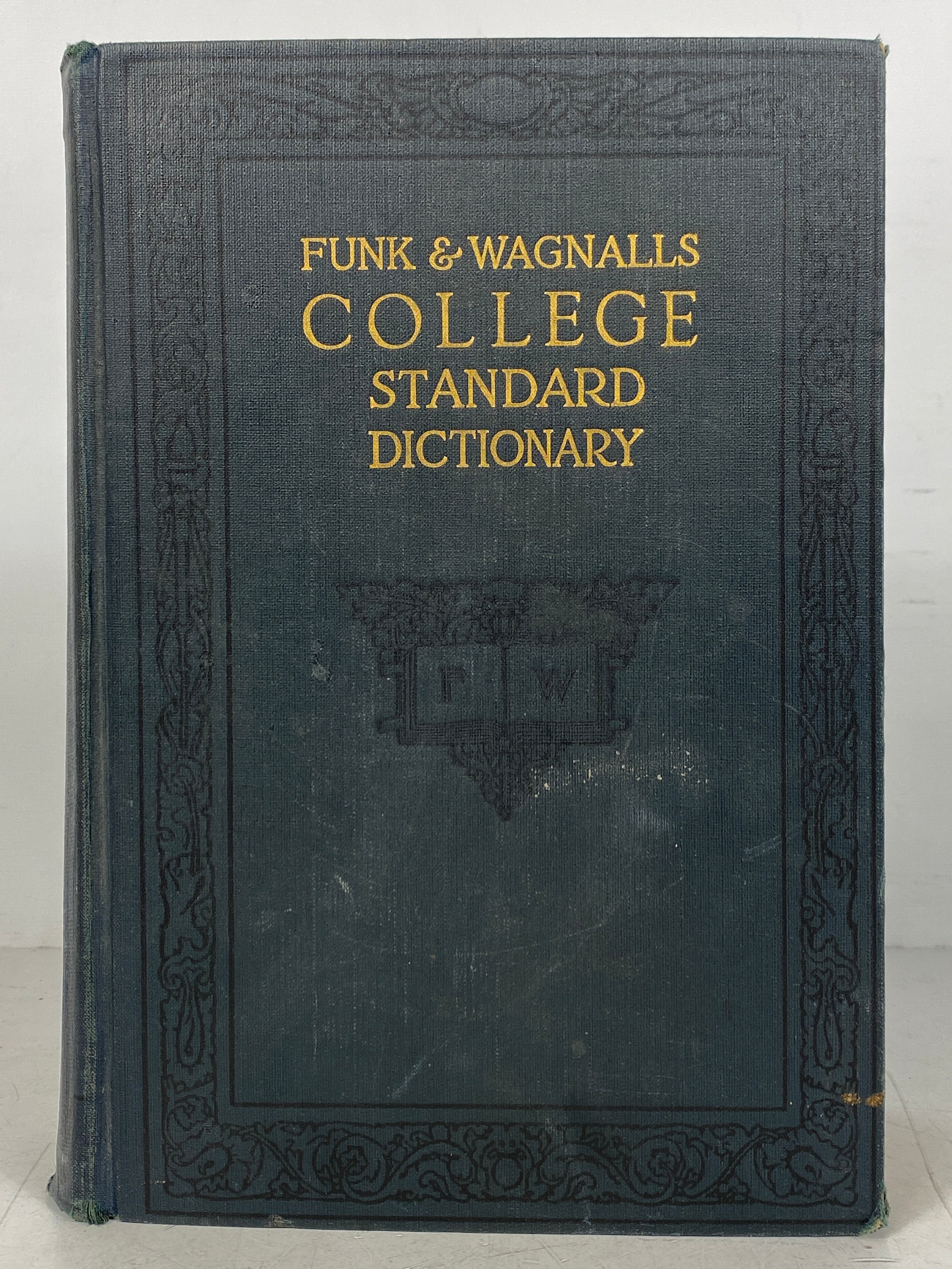 Funk & Wagnalls College Standard Dictionary 1925 Detroit School Prize HC