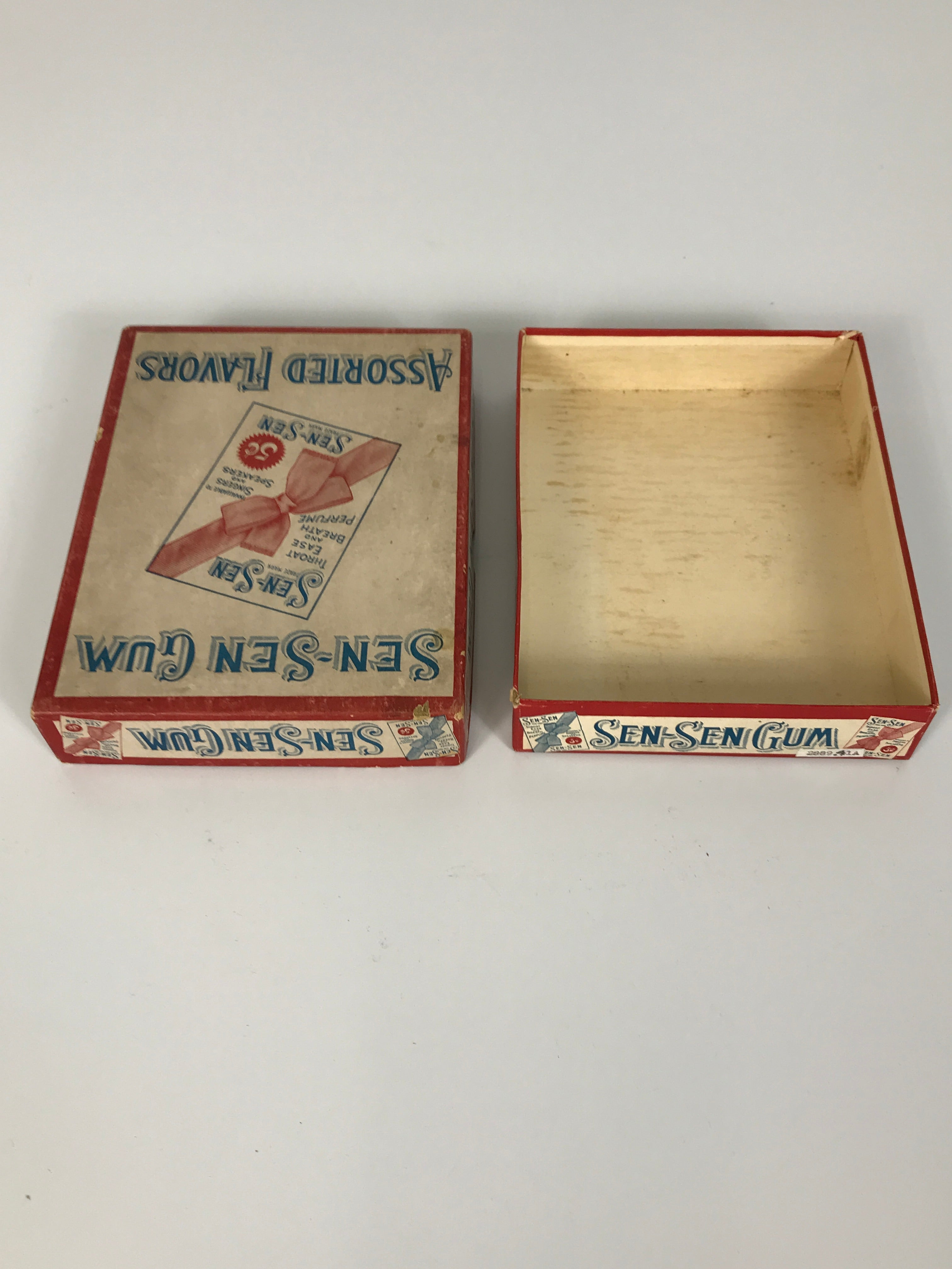 Scarce Antique SEN-SEN 5 Cent Gum Box Empty