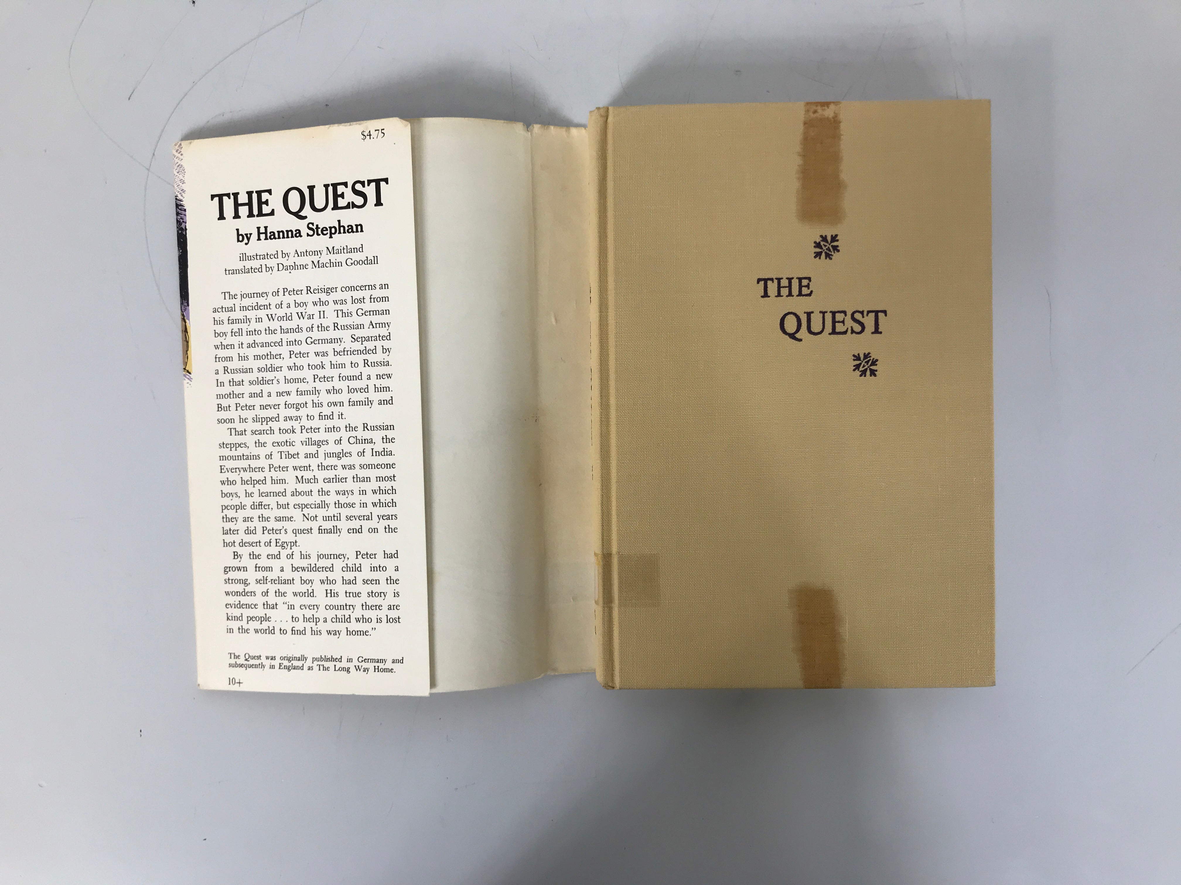 The Quest by Hanna Stephan 1967 Children's Novel: Rare First Edition  HC DJ