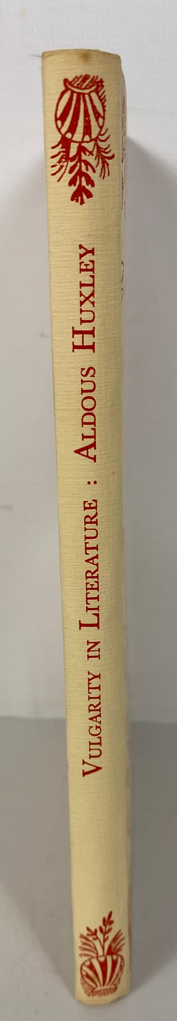 Vulgarity in Literature by Aldous Huxley 1930 HC DJ