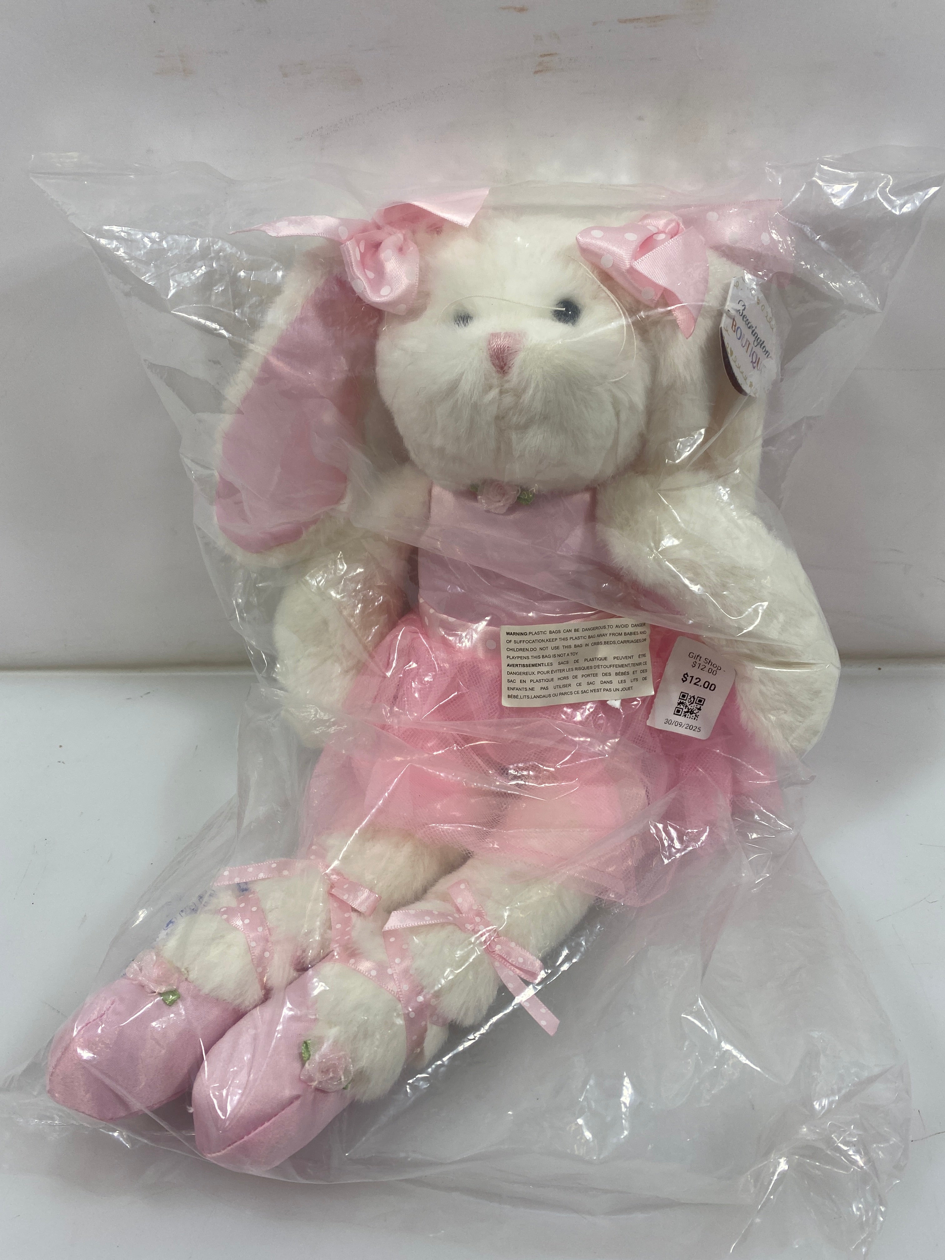 The Bearington Boutique Collection Pink Ballerina Bunny Plush Toy