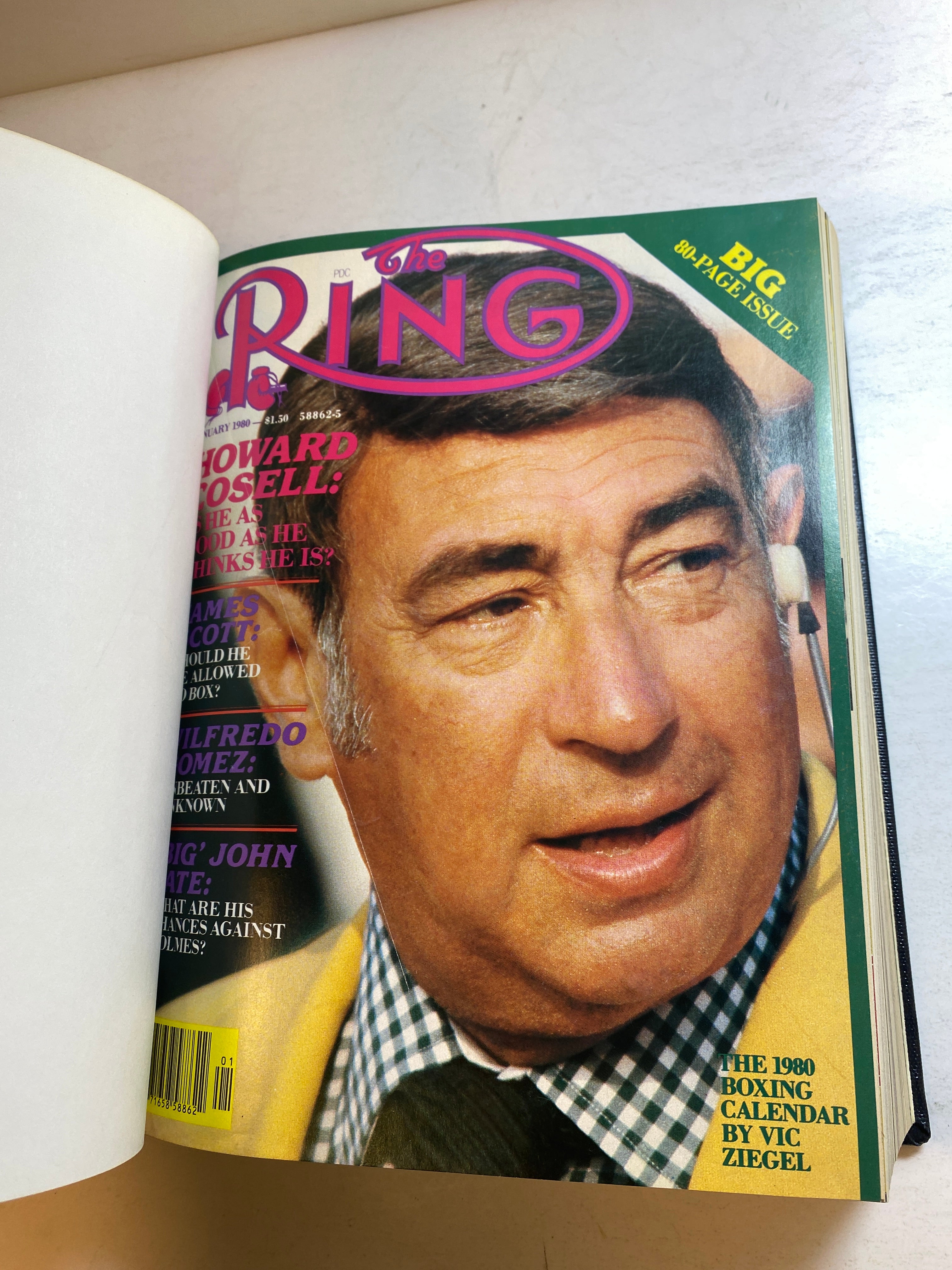 Full Run Lot of 12 Ring Boxing Magazine 1980 Library Bound