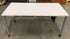 White Rectangular Laminate Table w/ Wheels & Brakes