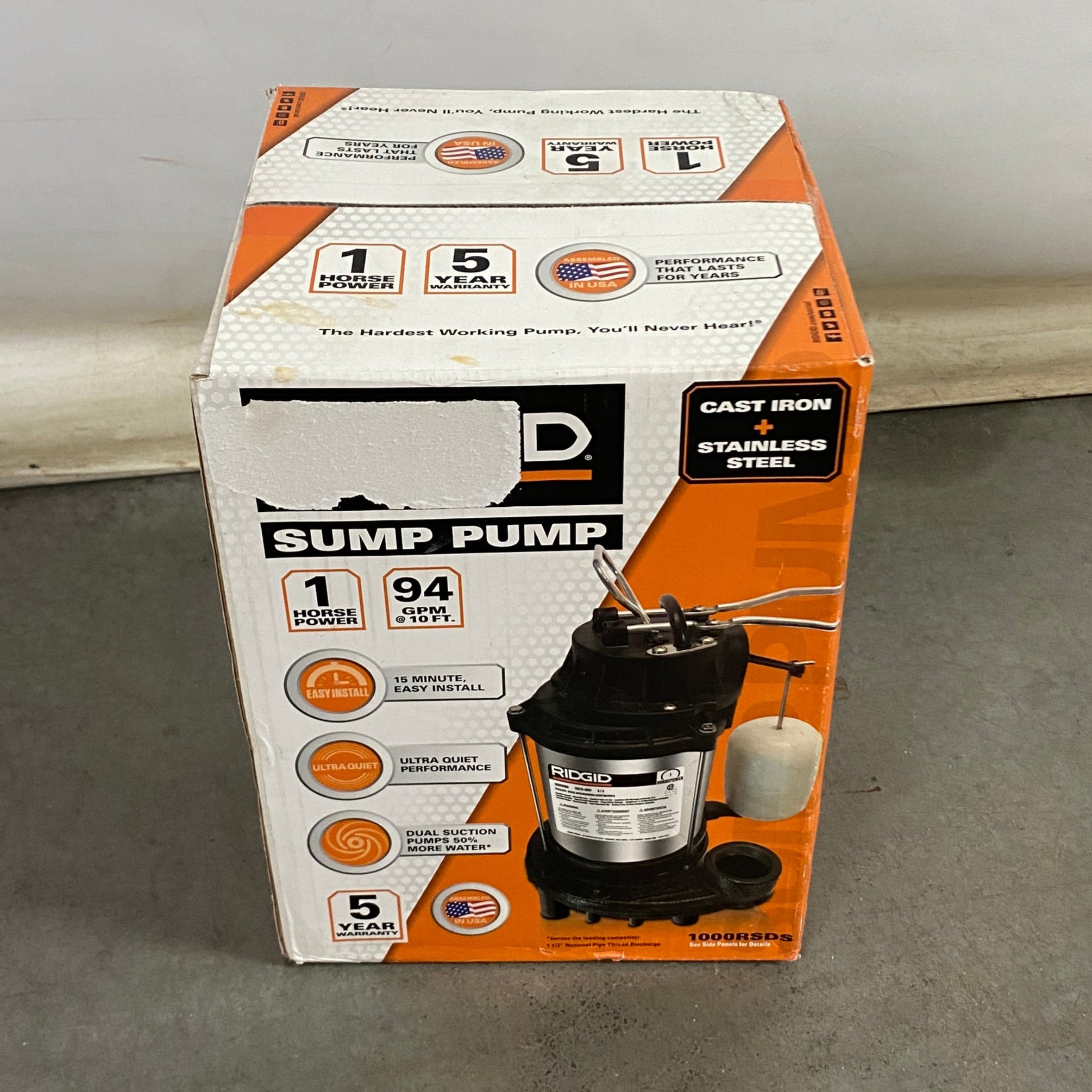 Rigid Cast Iron Sump Pump *New*