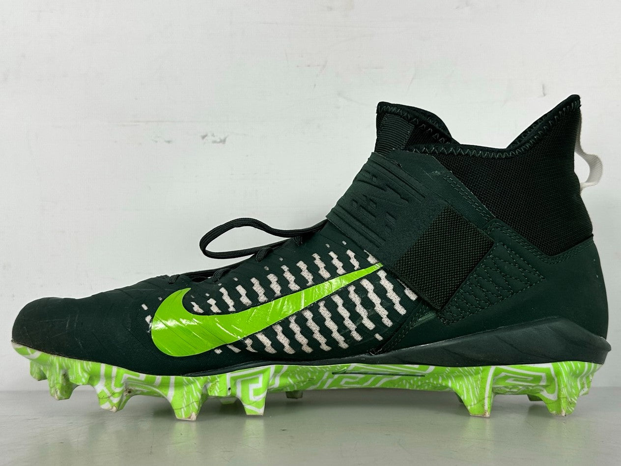 Nike Dark Green Alpha Menace Pro 2 Mid SMU P Football Cleats Men's Size 14 *Used*