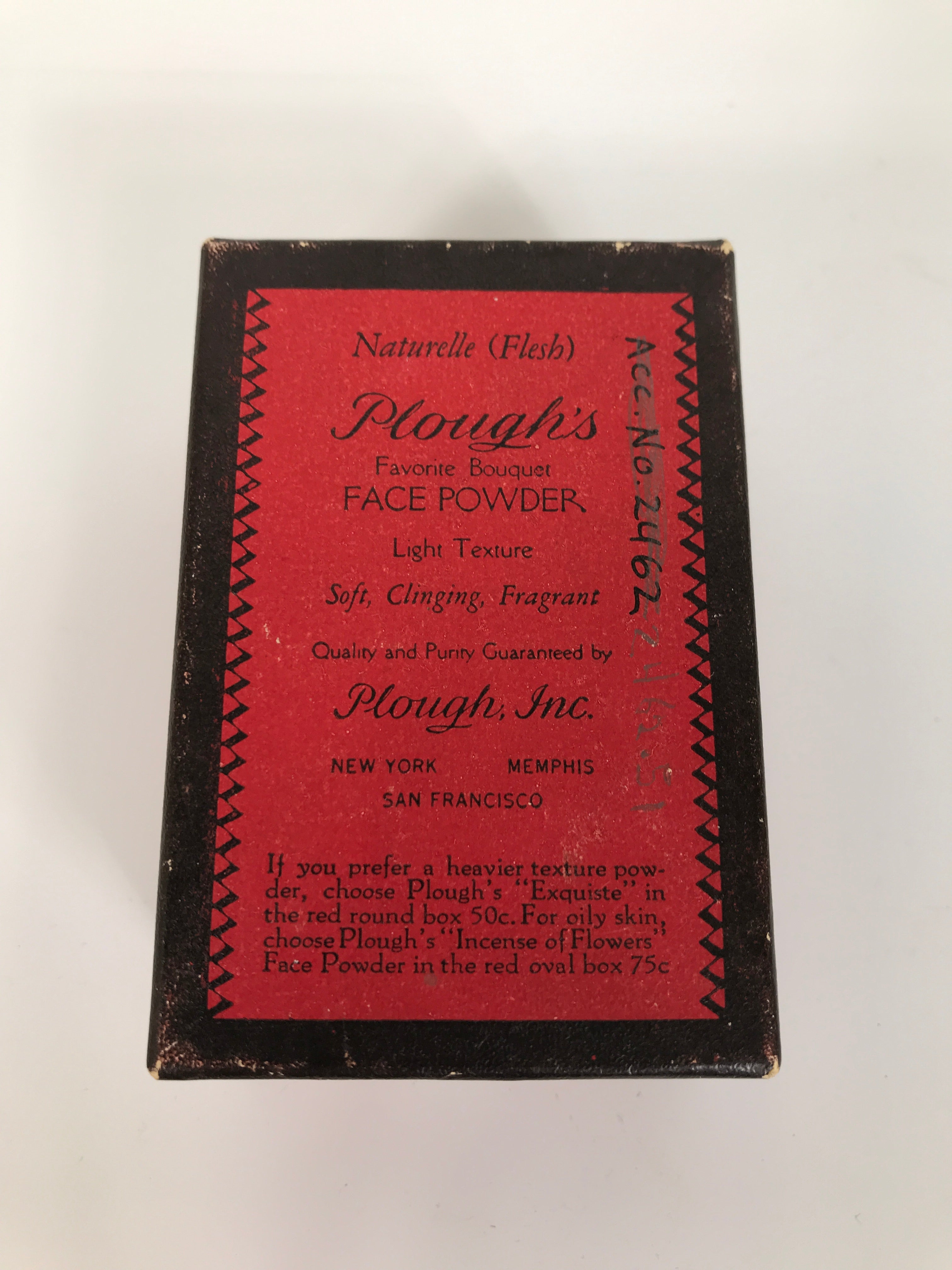 Antique Plough's Face Powder Unused in Box with Instructions