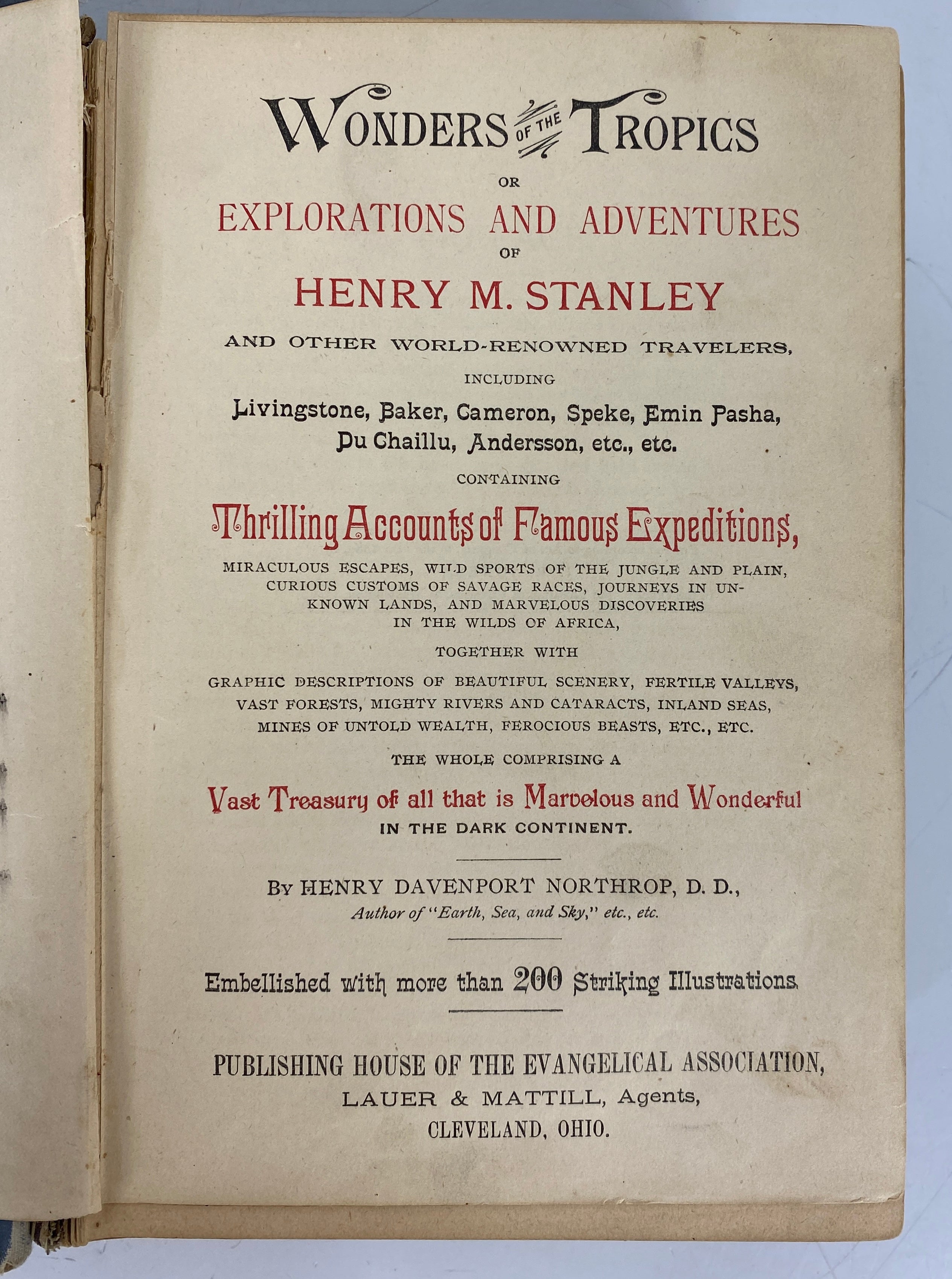 Explorations and Adventures of Henry M. Stanley 1889 Rough Condition but Complete