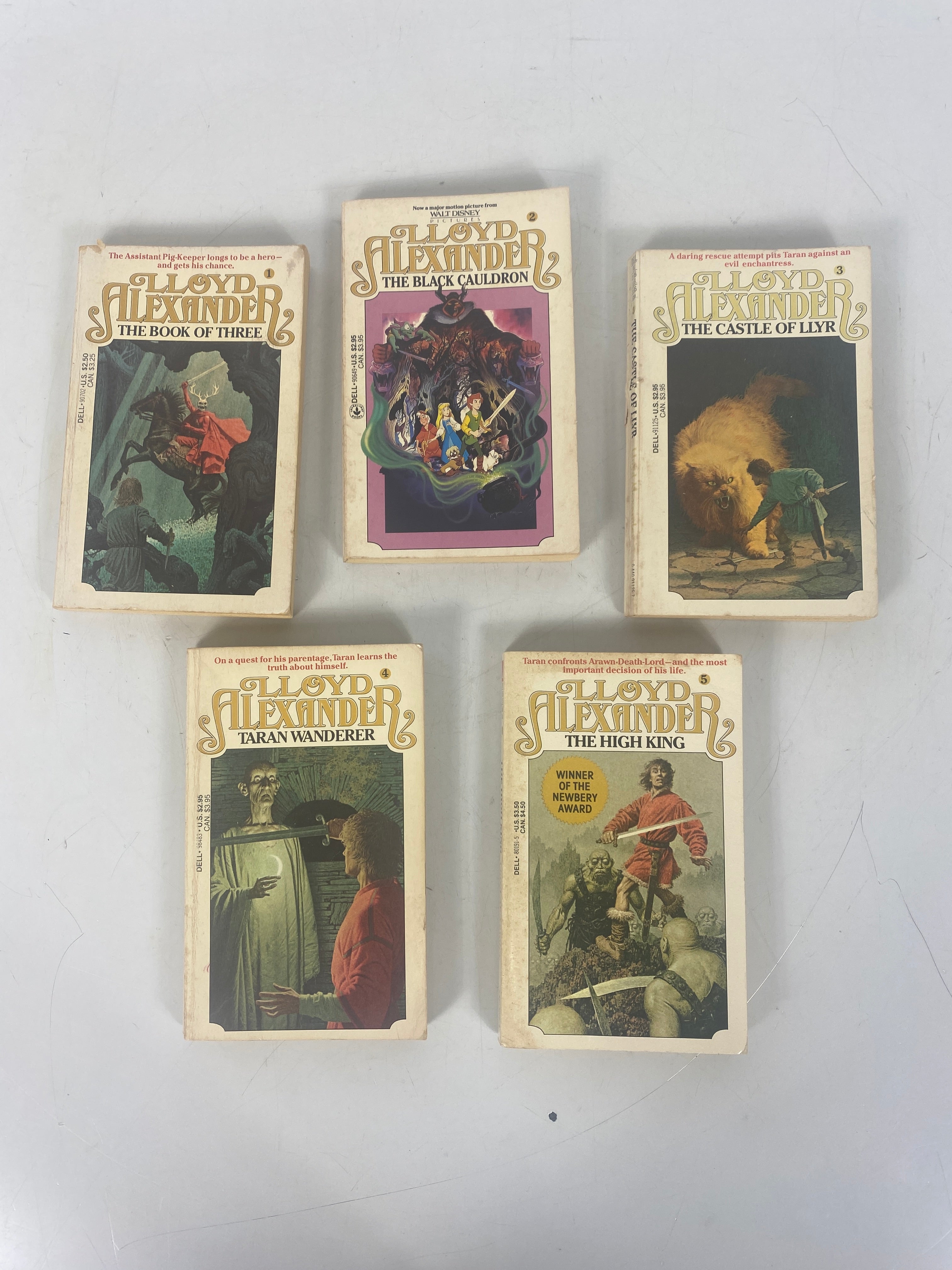 Chronicles of Prydain by Lloyd Alexander 5 Book Series