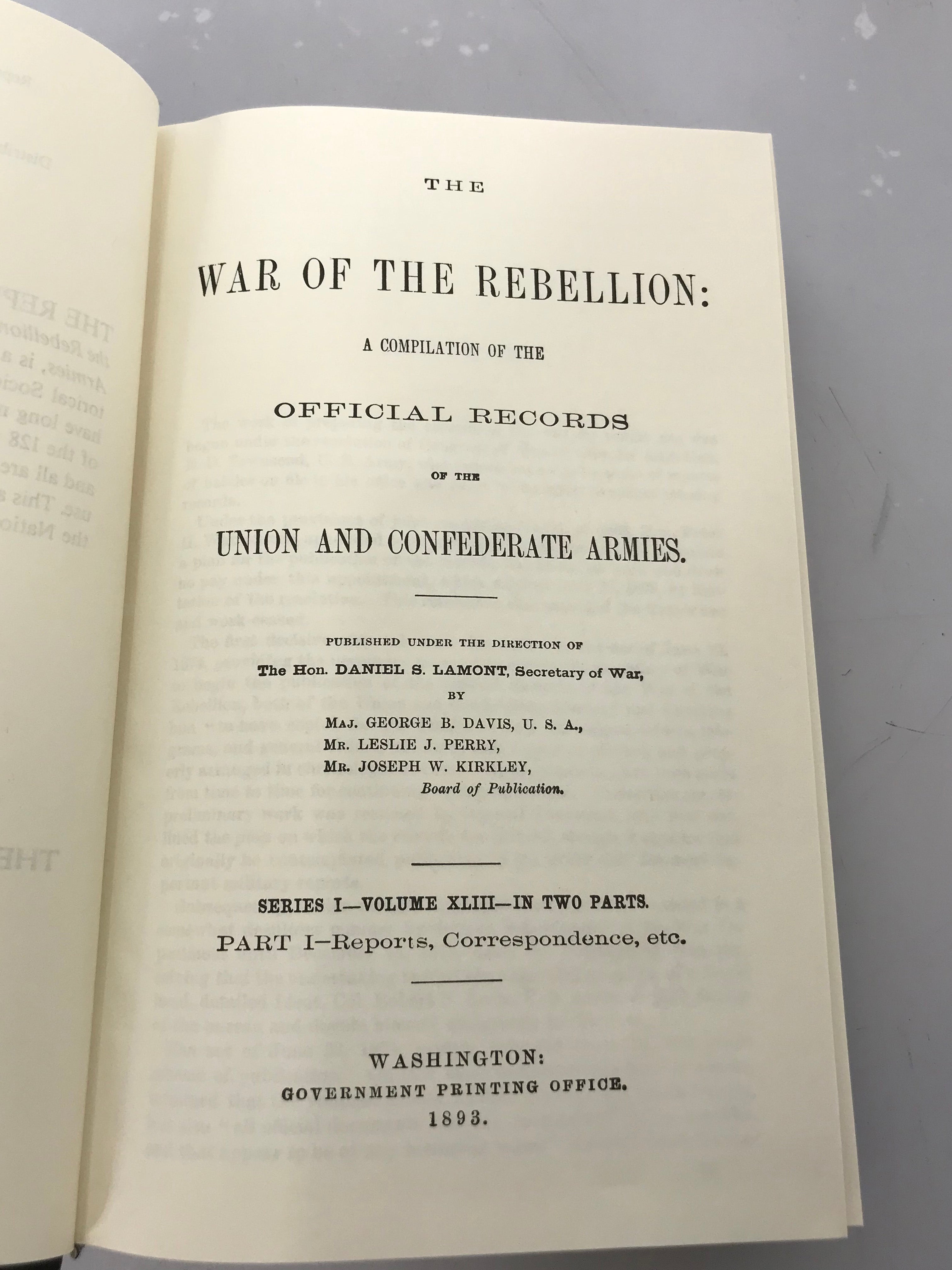 The War of the Rebellion Official Records of the Union and