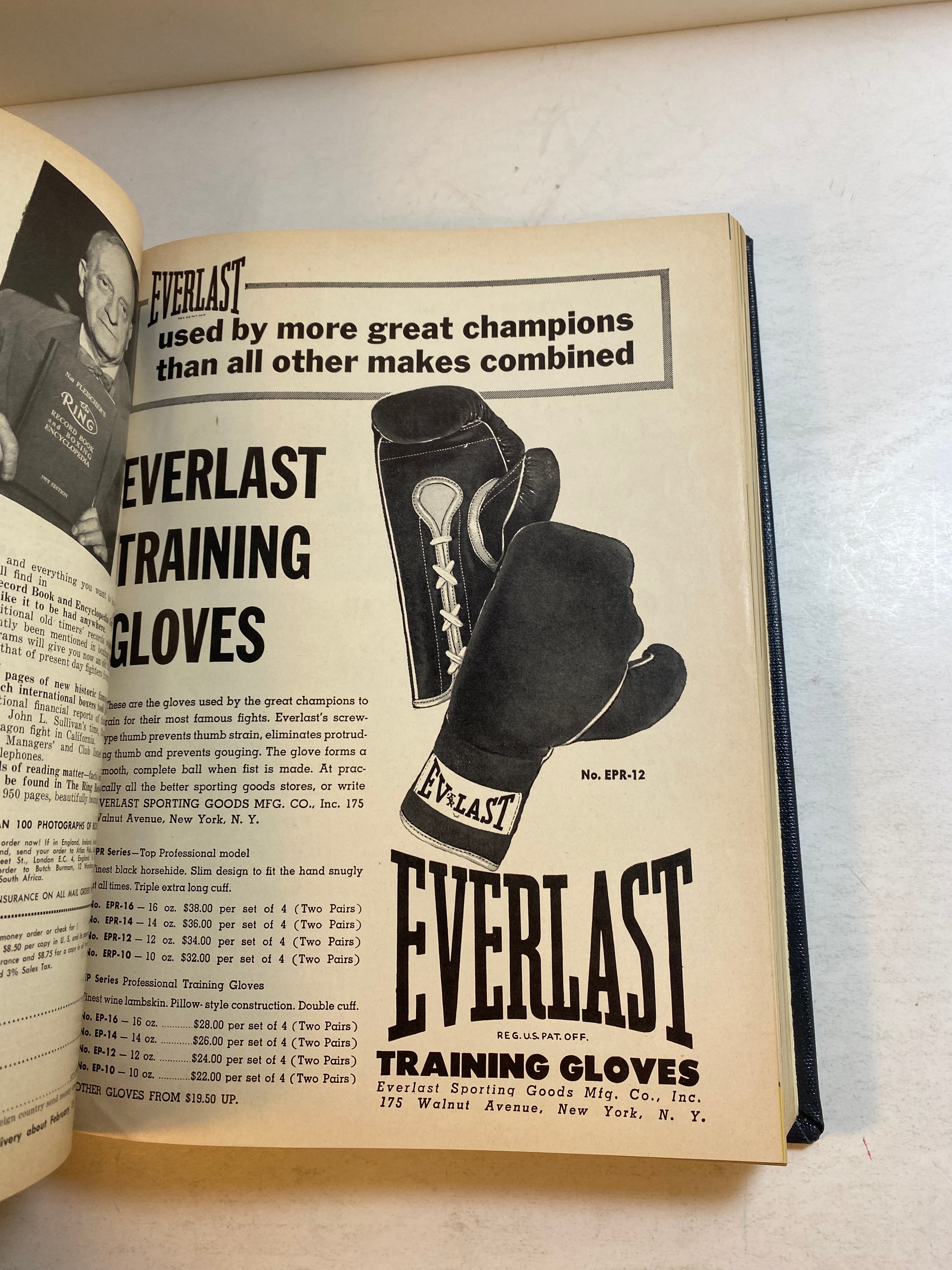 Full Run Lot of 12 Ring Boxing Magazine 1959 Library Bound