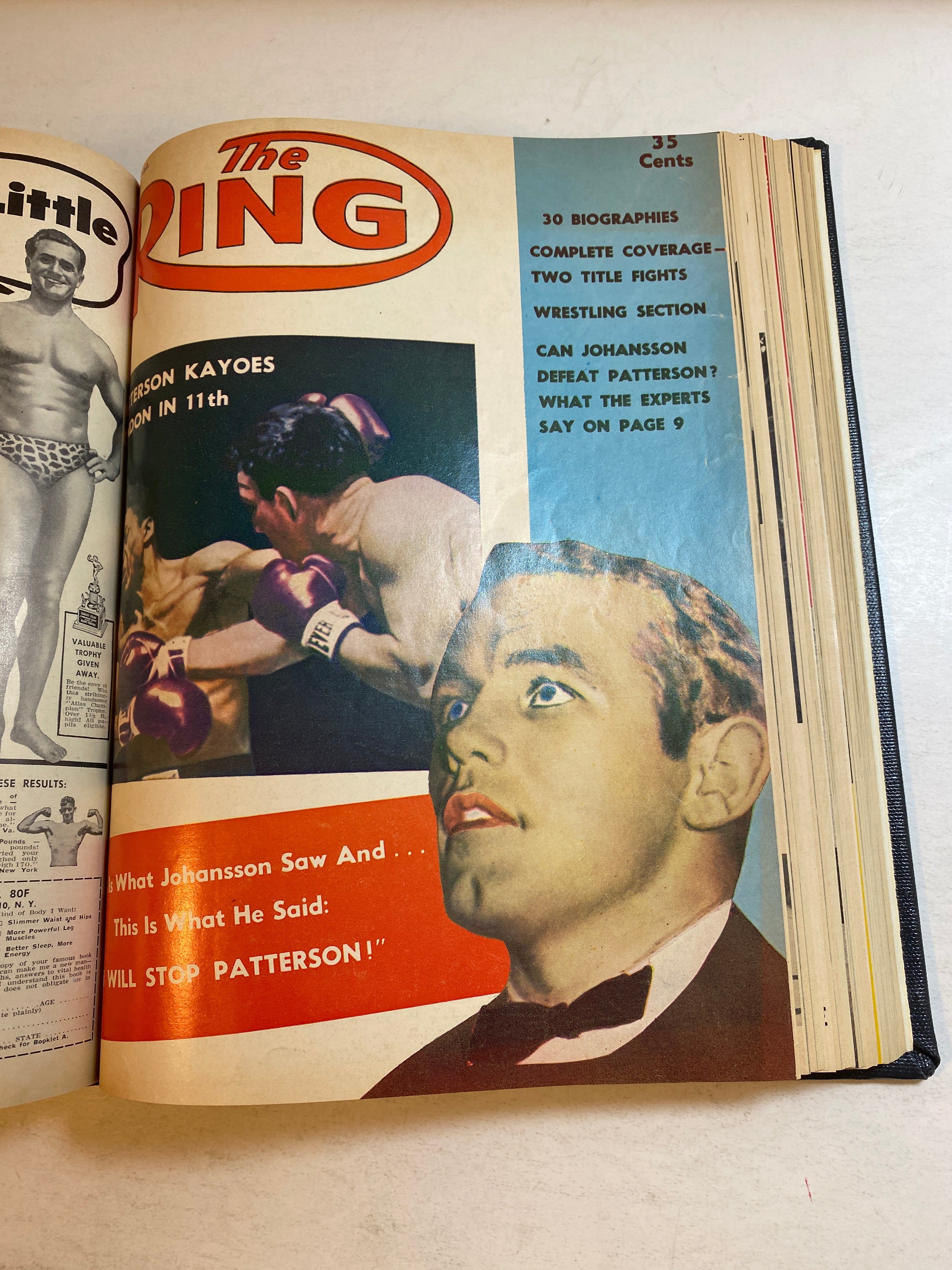 Full Run Lot of 12 Ring Boxing Magazine 1959 Library Bound