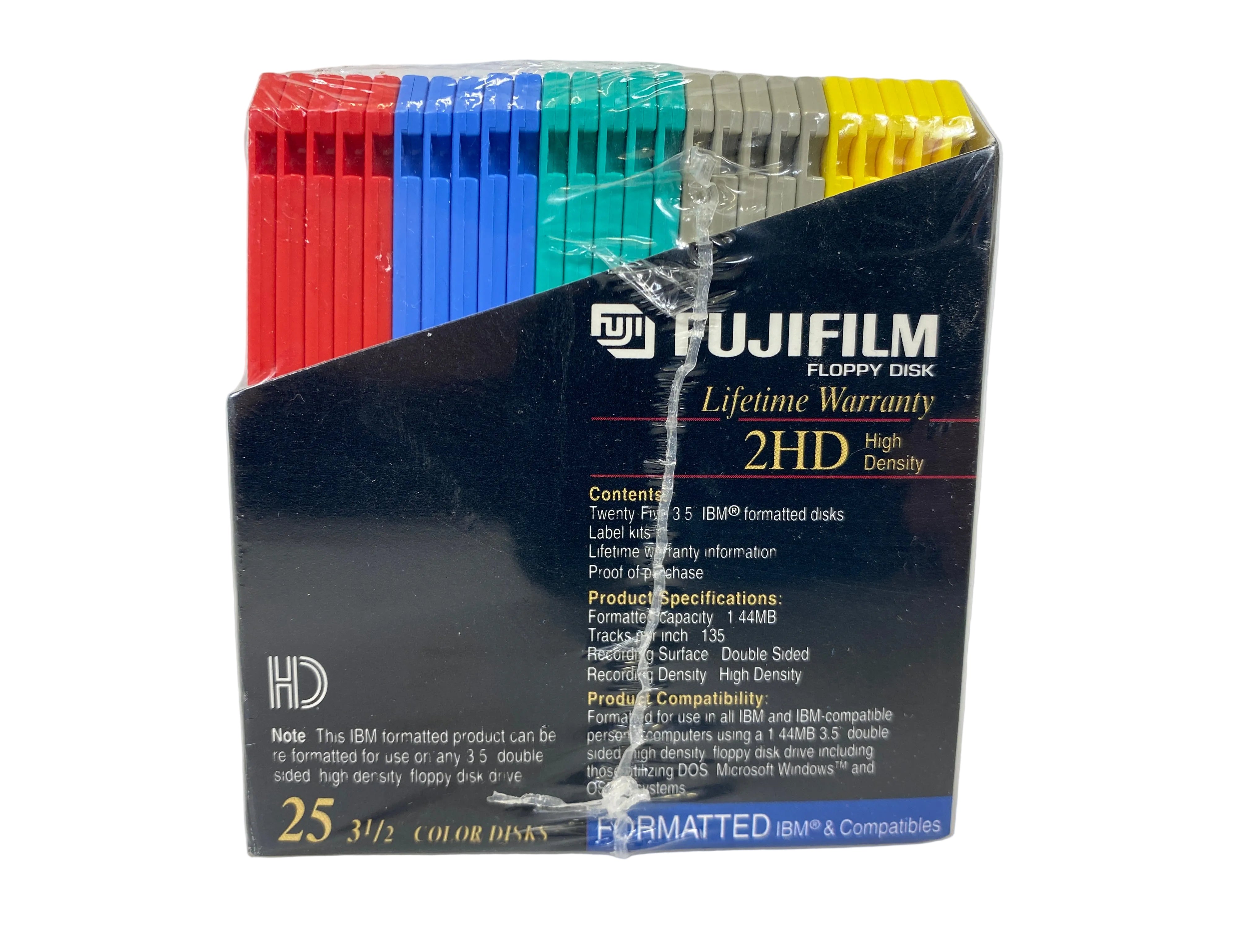 FujiFilm 25 2HD 3.5" Color Floppy Disks