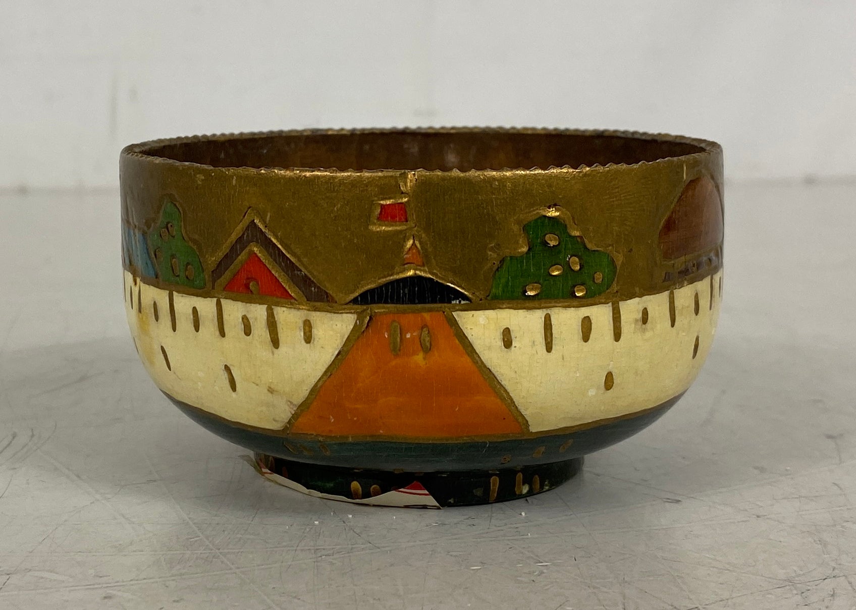 Vintage Russian Wooden Peasant Bowl