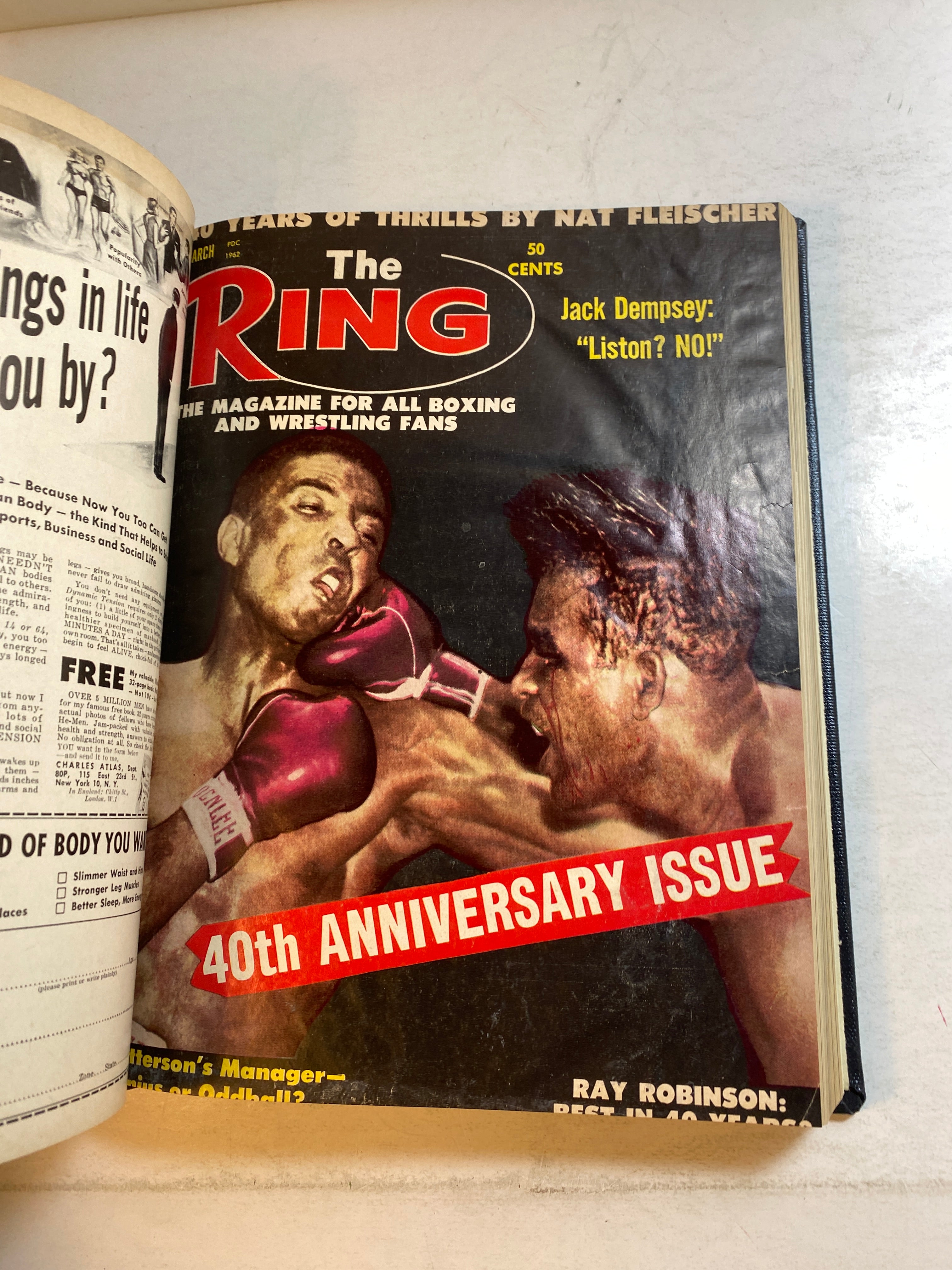 Full Run Lot of 11 Ring Boxing Magazine 1962 Library Bound