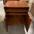 Wooden 2 Door Rolling Cabinet Lockable w/ Key