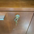 Wooden 2 Door Rolling Cabinet Lockable w/ Key