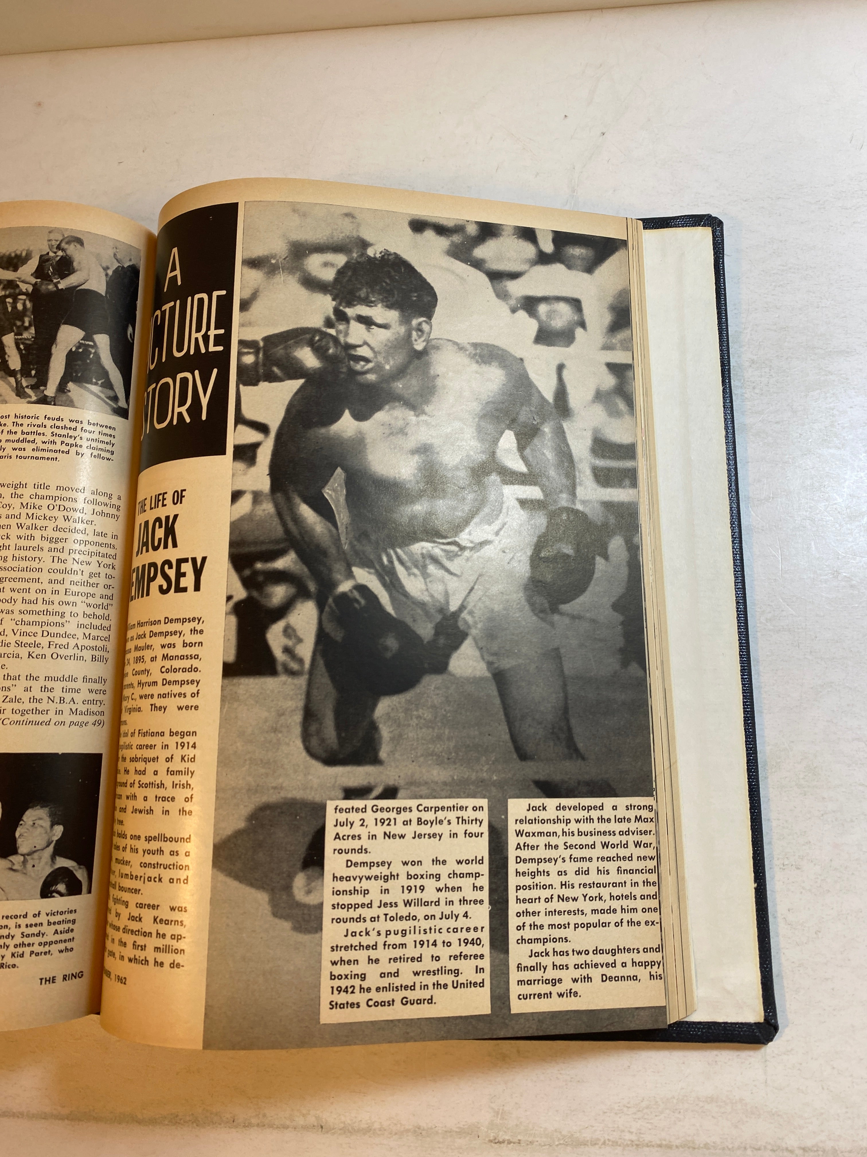 Full Run Lot of 11 Ring Boxing Magazine 1962 Library Bound