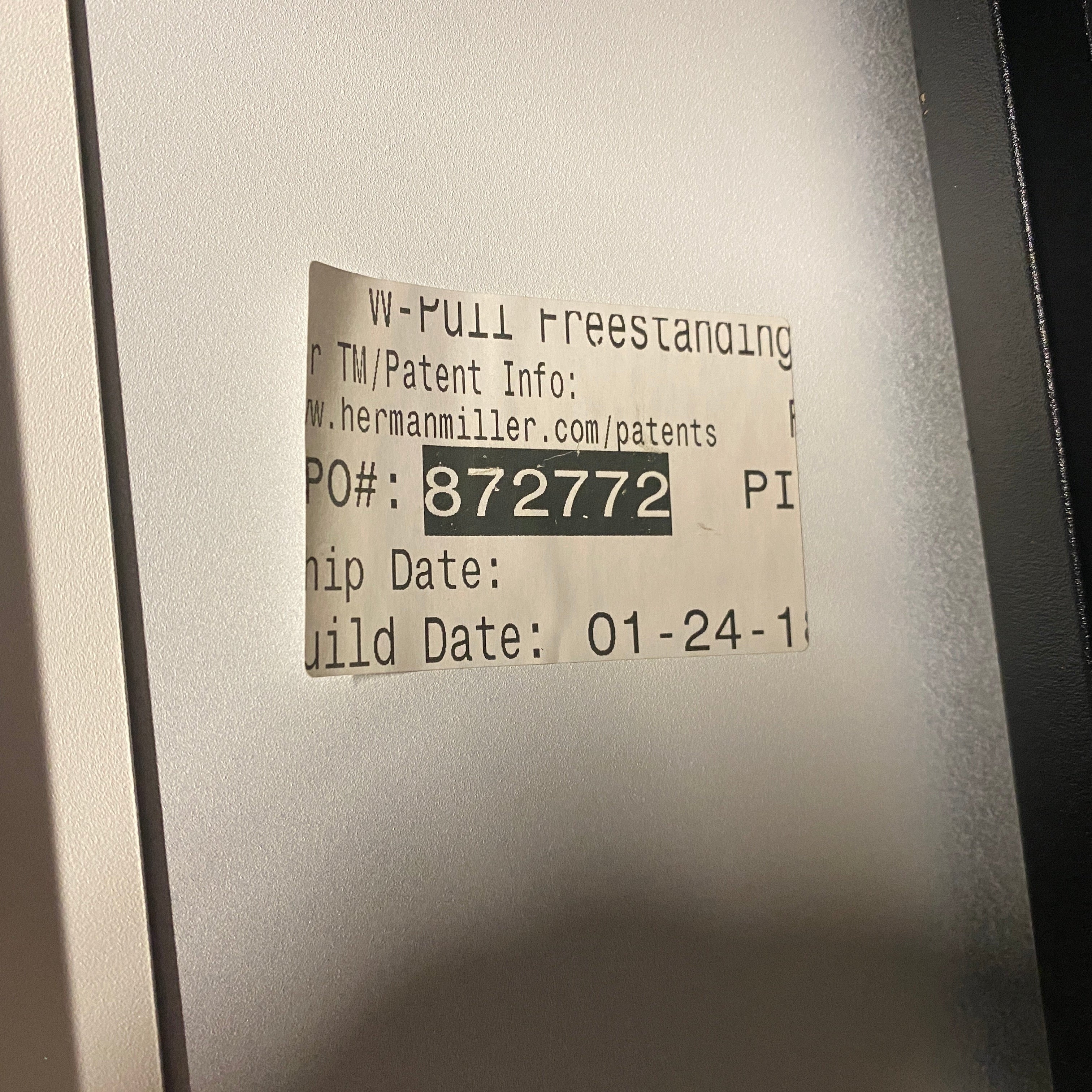 Herman Miller  #872772 3 Drawer File Cabinet