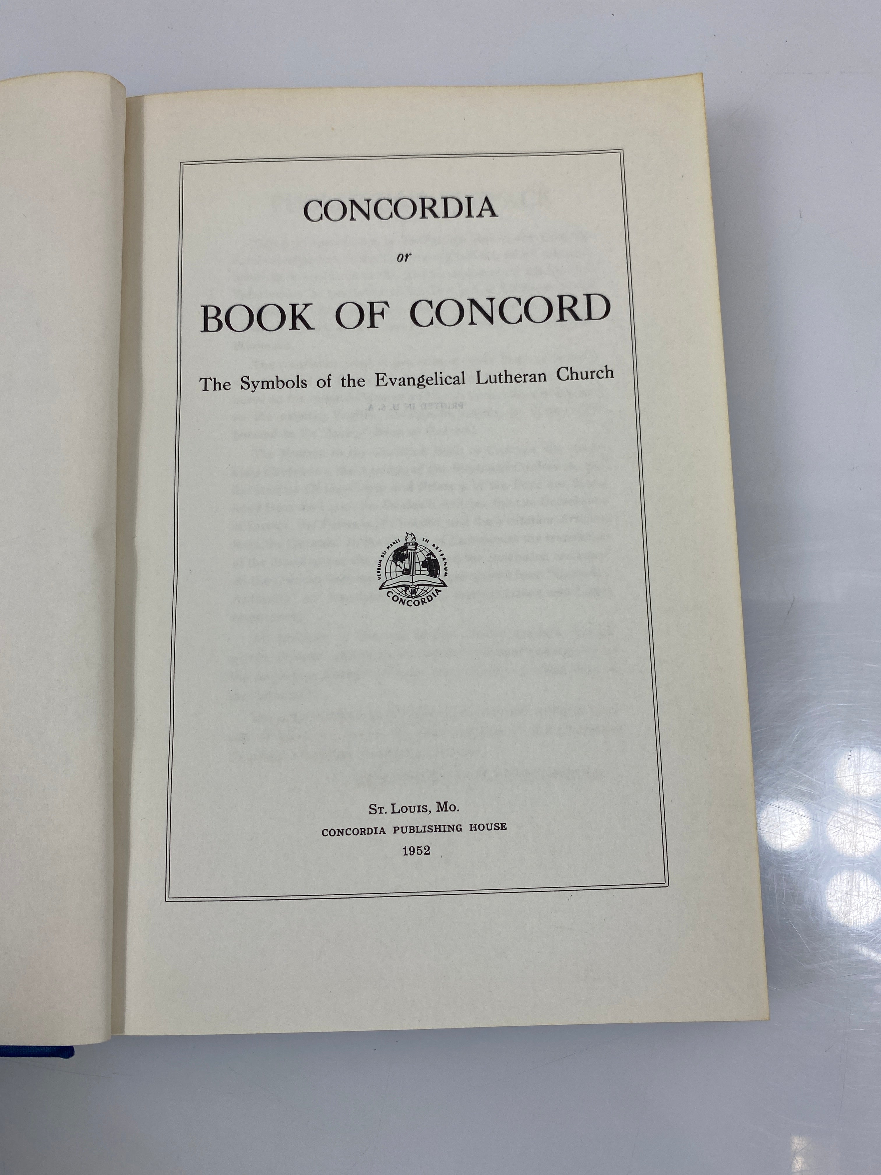 Concordia or Book of Concord Concordia Publishing House 1952 HC