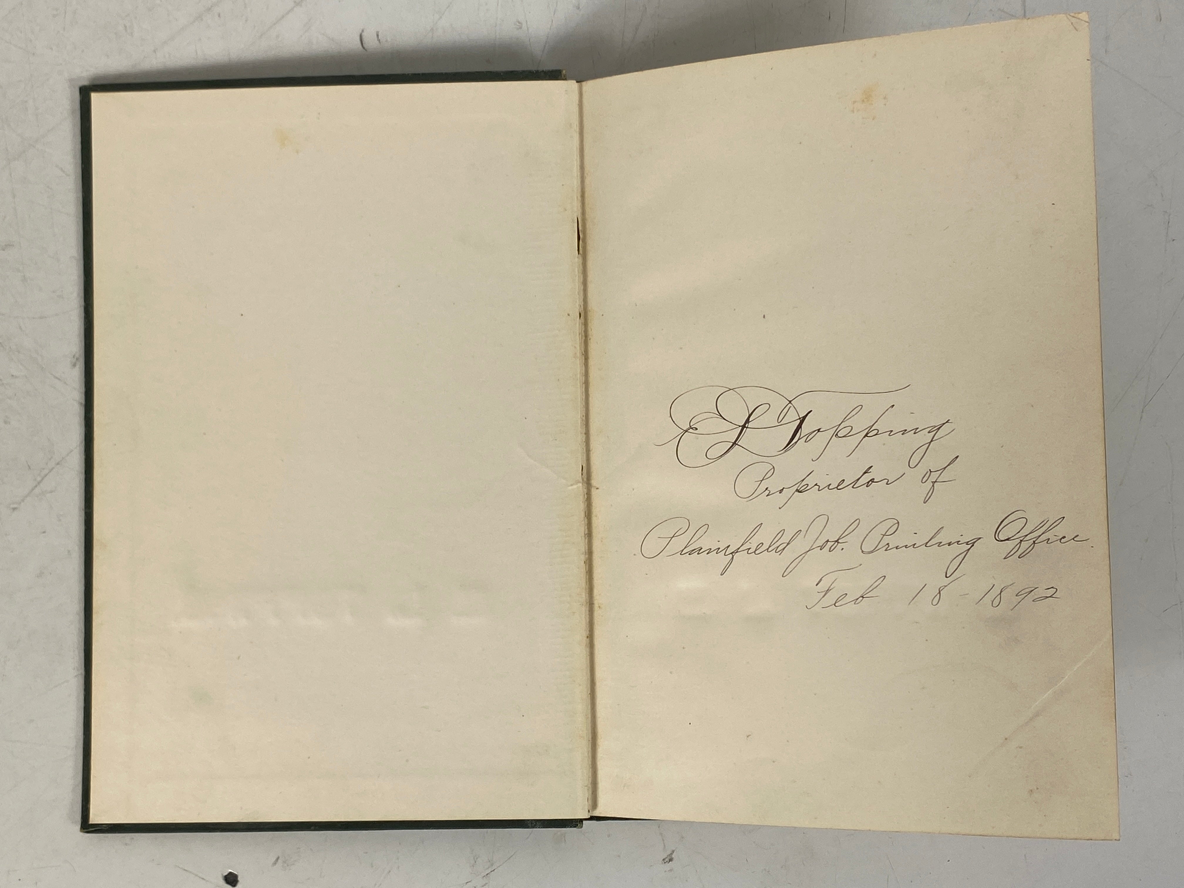 The Young Job Printer S.M. Weatherly A Book of Instructions 1889 Antique HC