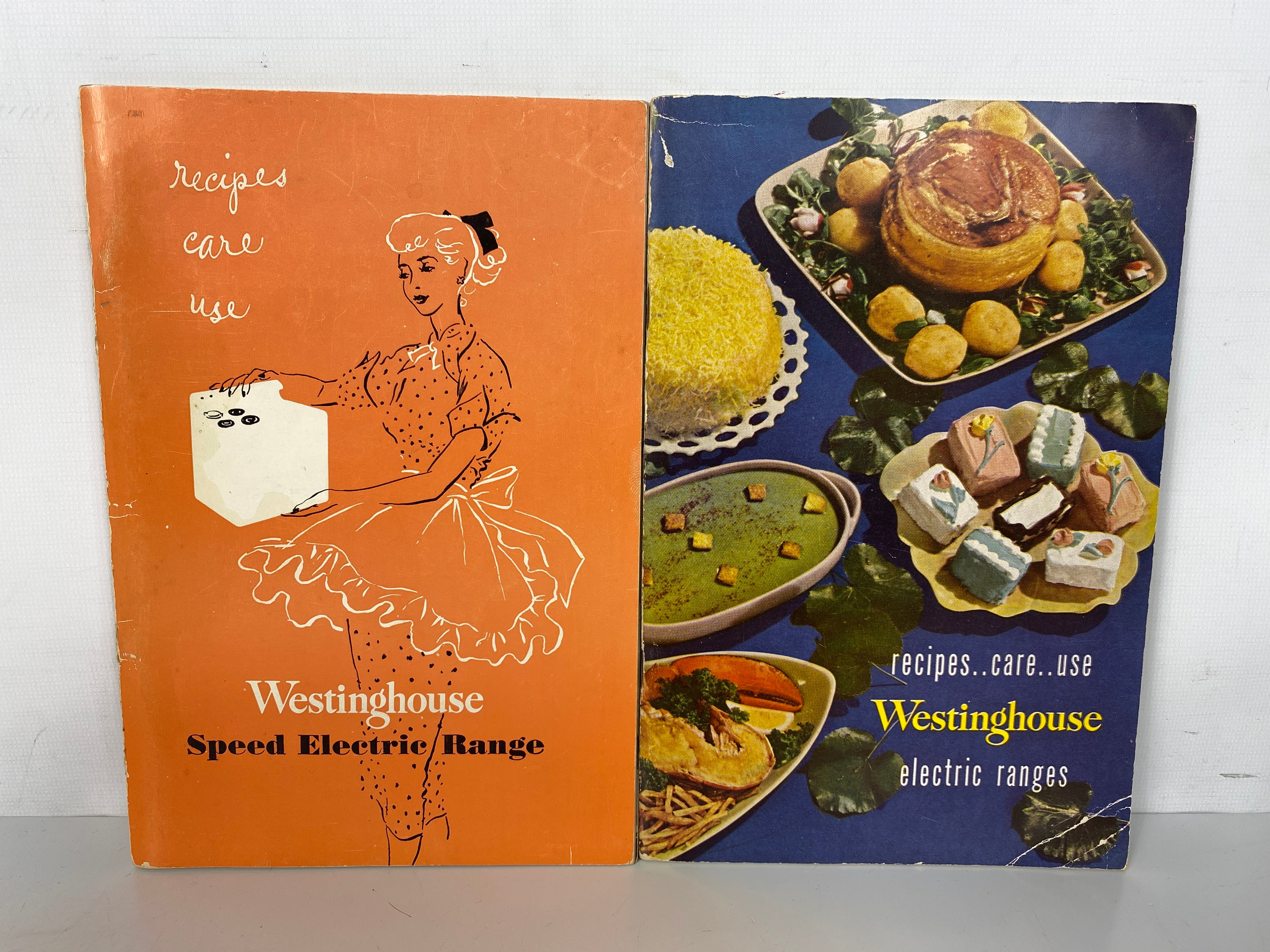 2 Vintage Westinghouse Electric Range Recipes Use & Care Booklets 1950-52 SC