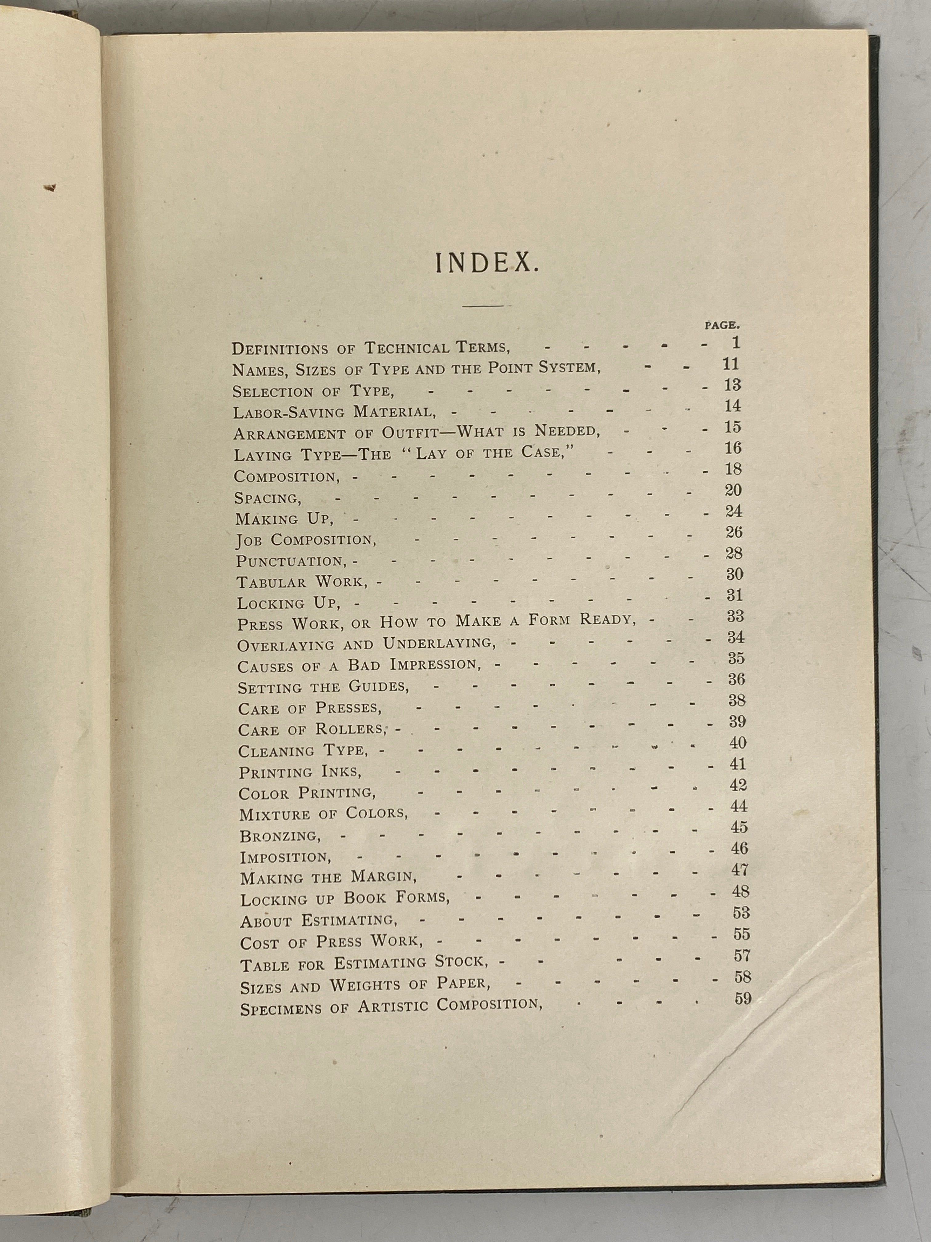 The Young Job Printer S.M. Weatherly A Book of Instructions 1889 Antique HC