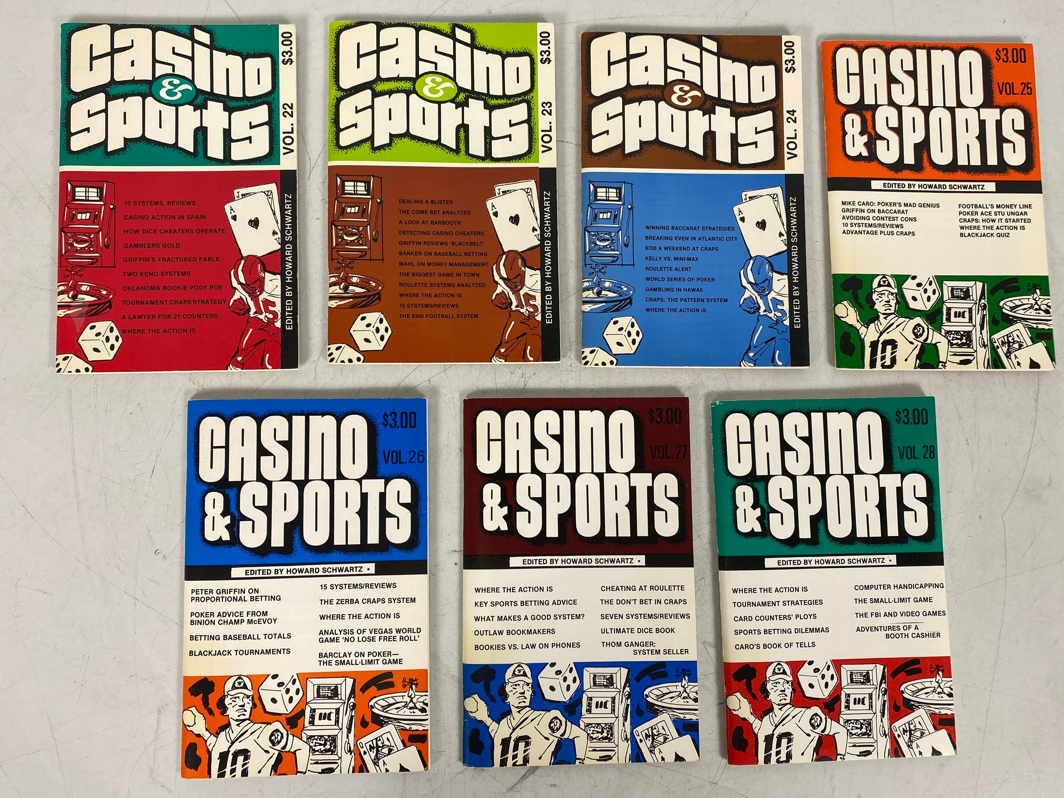 Lot of 25 Gambler's Book Shelf Casino & Sports (1970s-1980s)