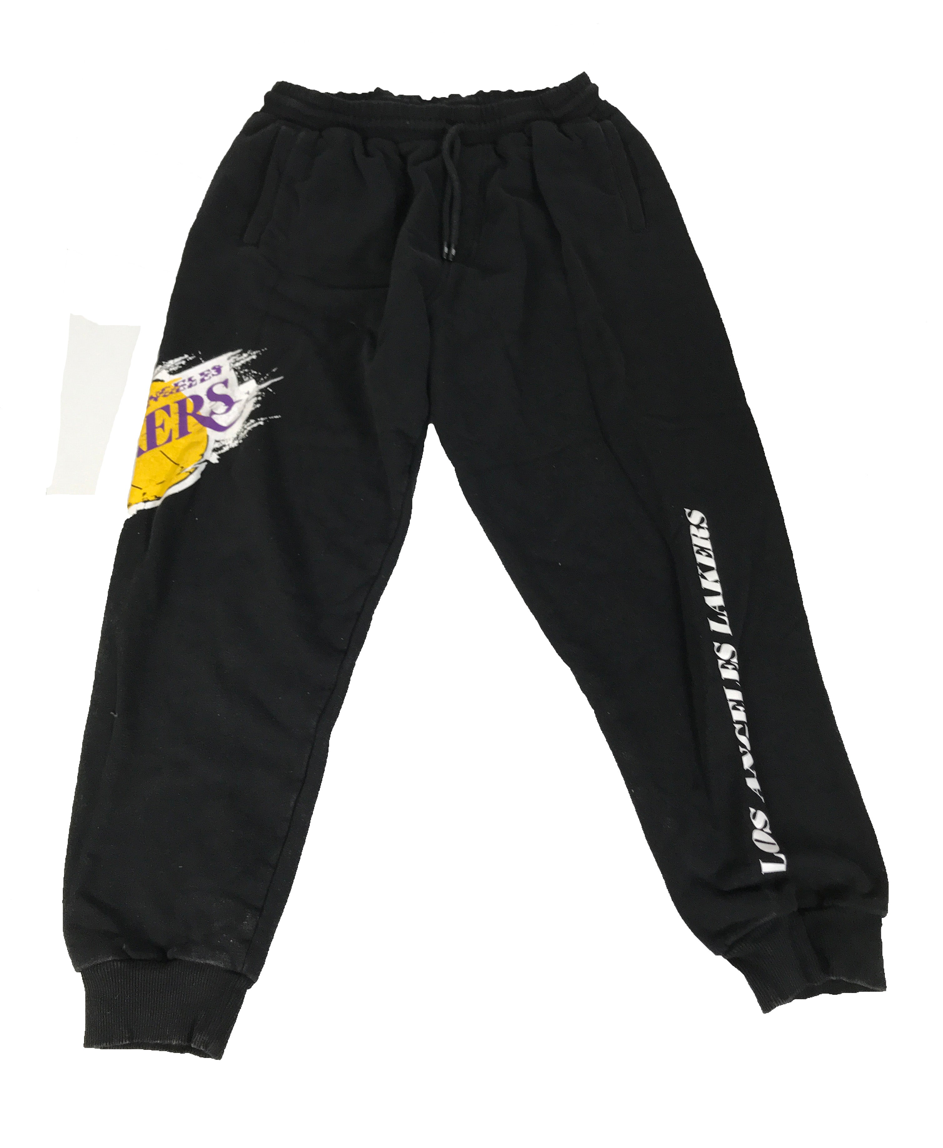 Black NBA LA Lakers Basketball Sweatpants Men's Size Large