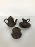 Vintage 6 piece Child's Tea Set Terra Cotta Floral Design