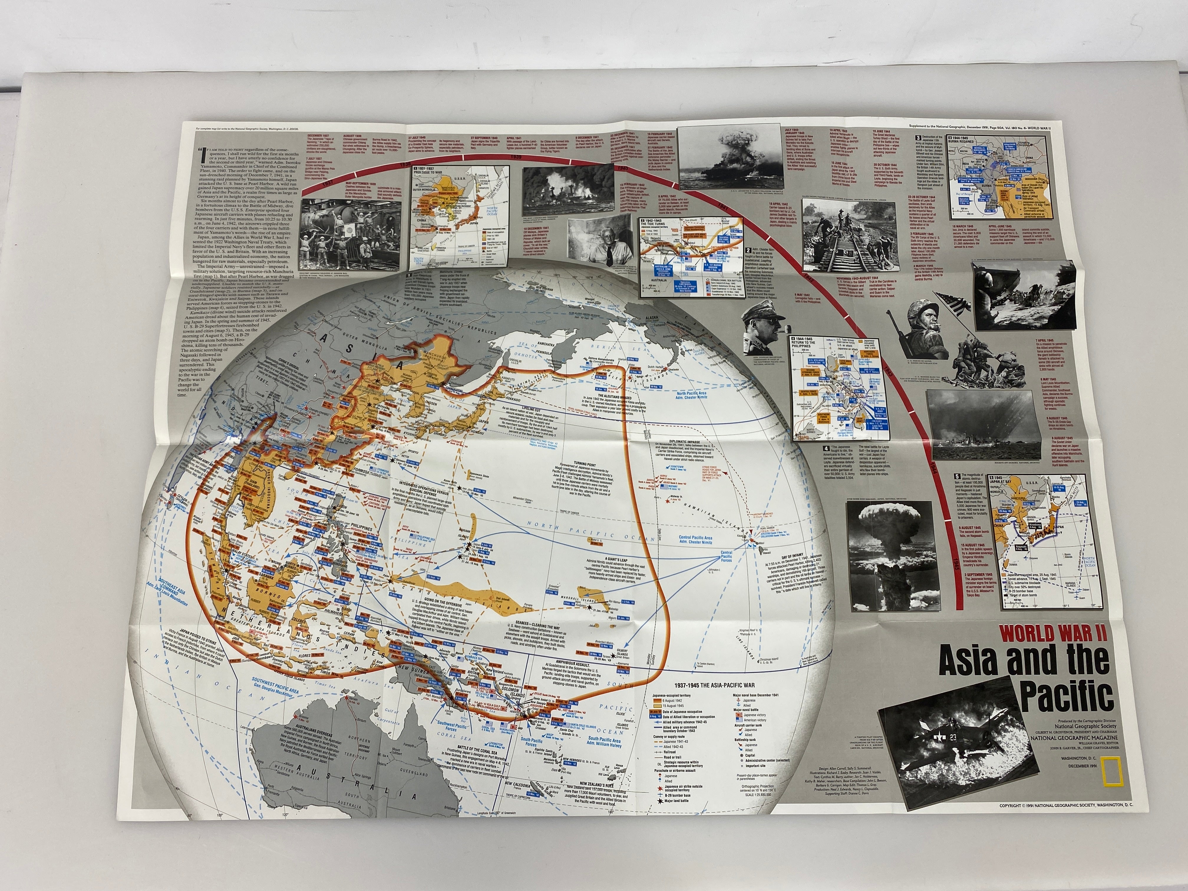 Lot of 5: European Nat Geo Maps Incl. Spain and Portugal, France, etc. 1965-1991