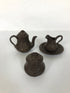 Vintage 6 piece Child's Tea Set Terra Cotta Floral Design