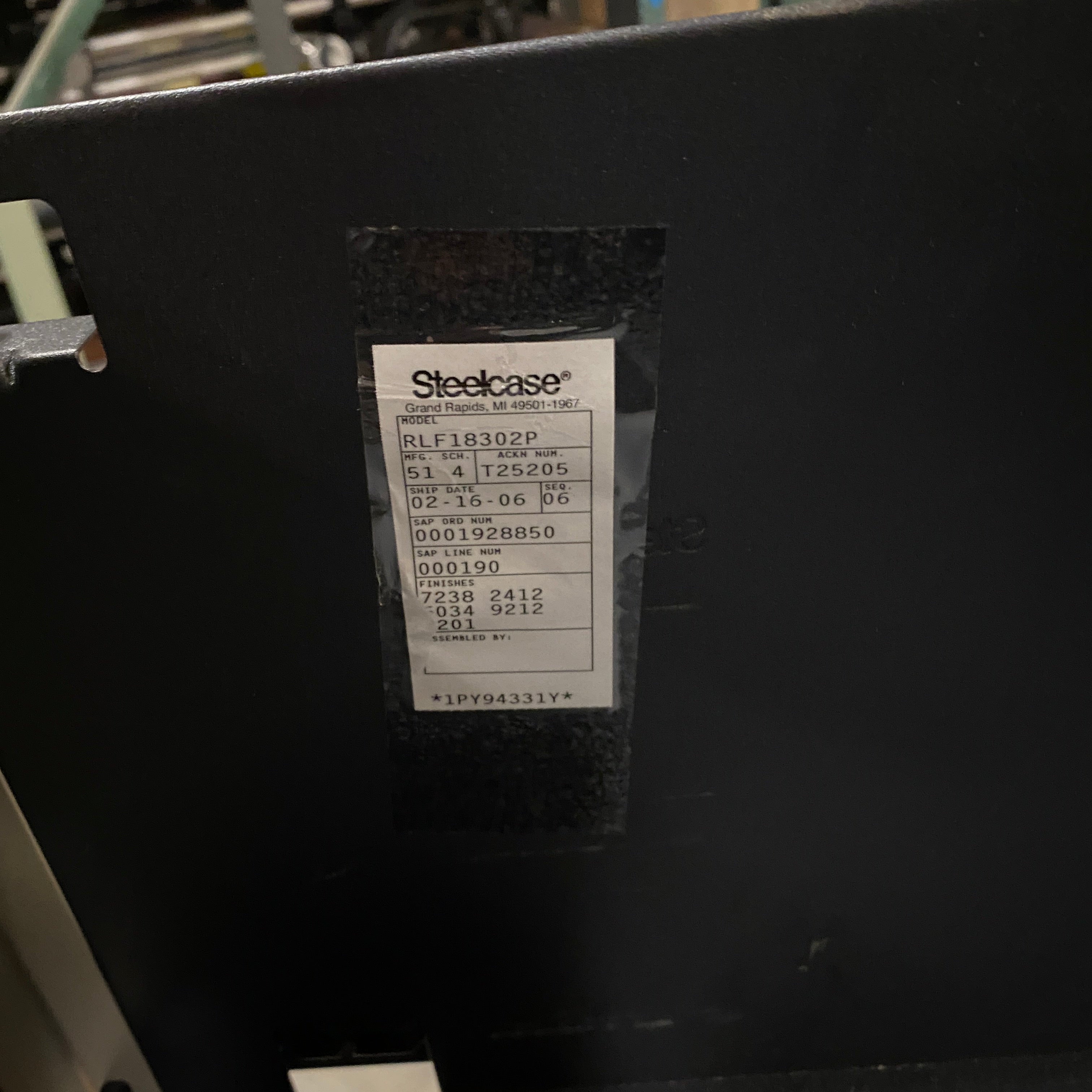 Steelcase #RLF18302P Gray Metal Wood Top Lateral File Cabinet