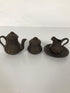 Vintage 6 piece Child's Tea Set Terra Cotta Floral Design