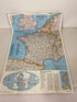 Lot of 5: European Nat Geo Maps Incl. Spain and Portugal, France, etc. 1965-1991