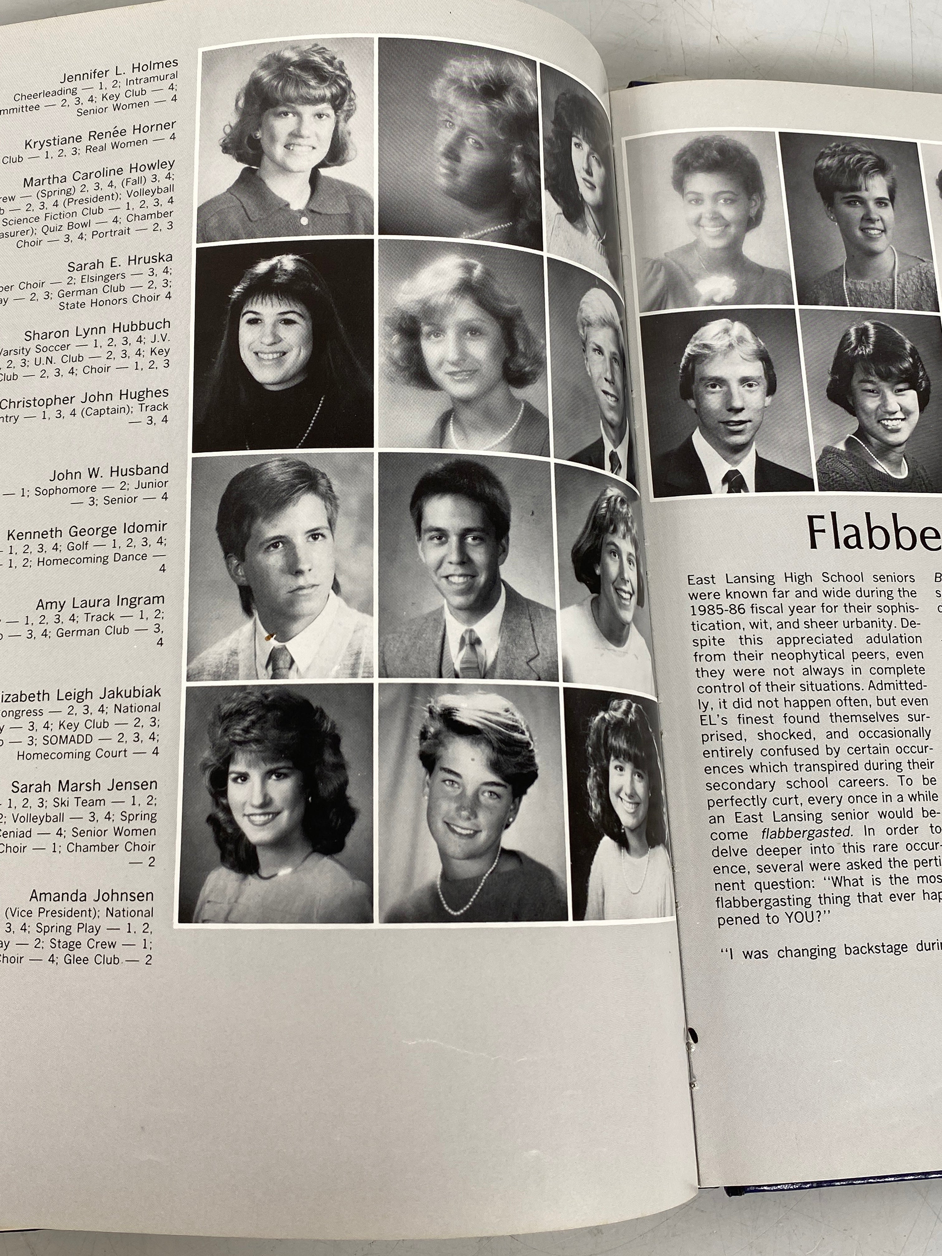 1986 East Lansing High School Yearbook East Lansing Michigan HC